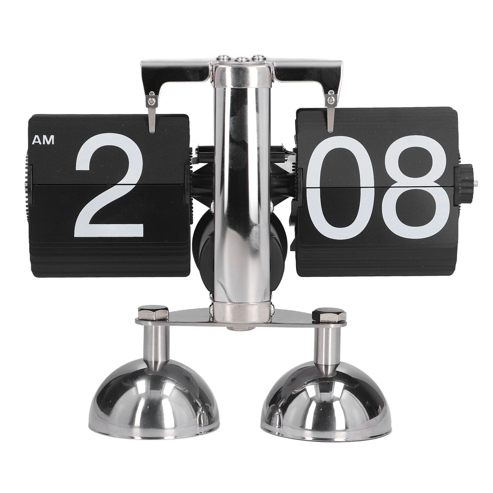 Flip Clock Quartz Movement High Accuracy Retro Style Stainless Steel Simple — image 1