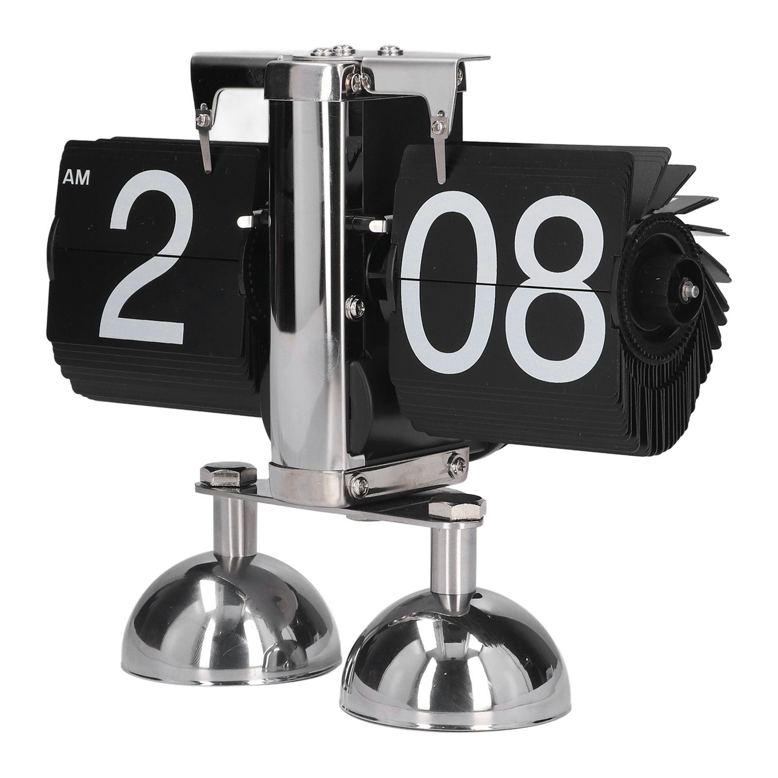 Flip Clock Quartz Movement High Accuracy Retro Style Stainless Steel Simple view 2