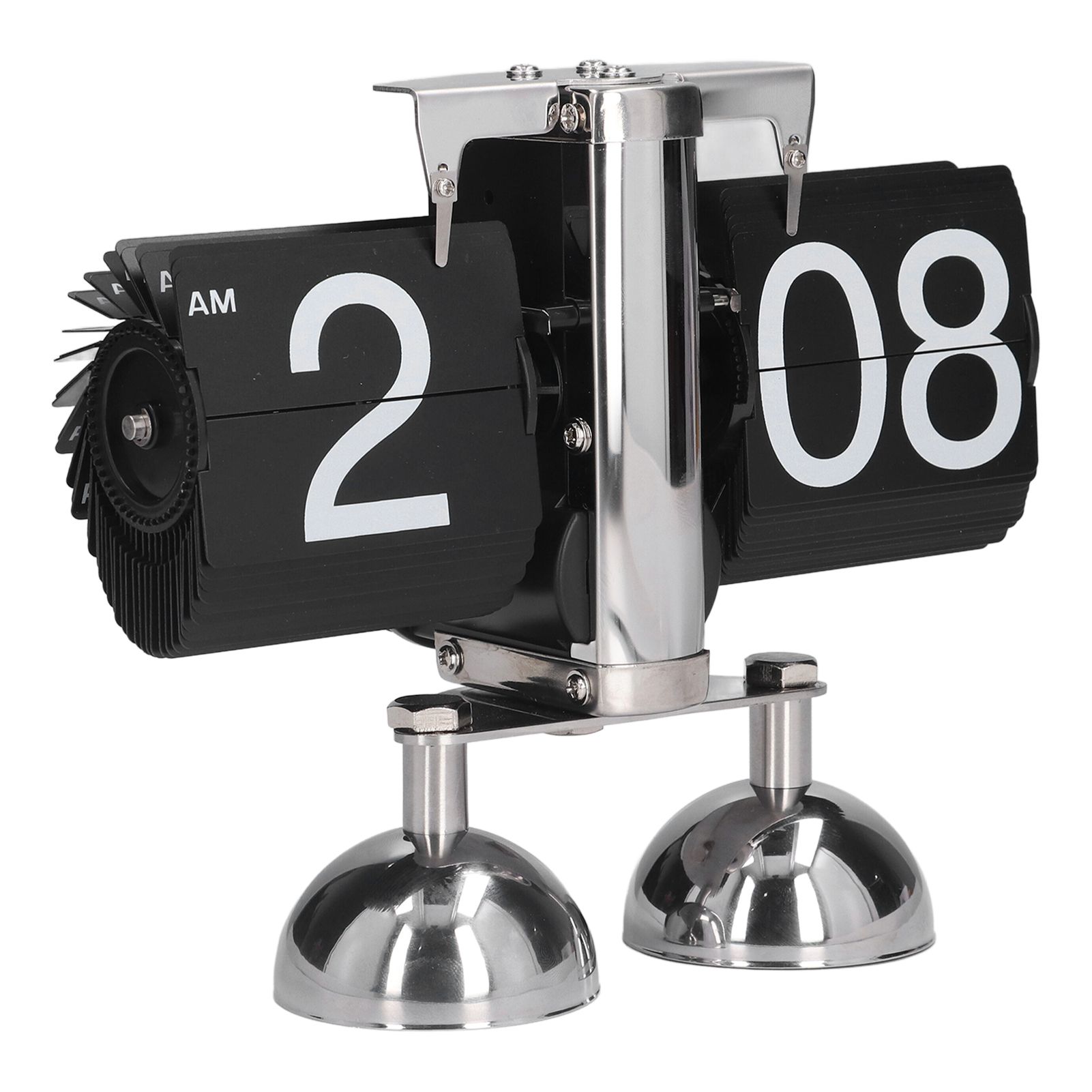 Flip Clock Quartz Movement High Accuracy Retro Style Stainless Steel Simple view 3