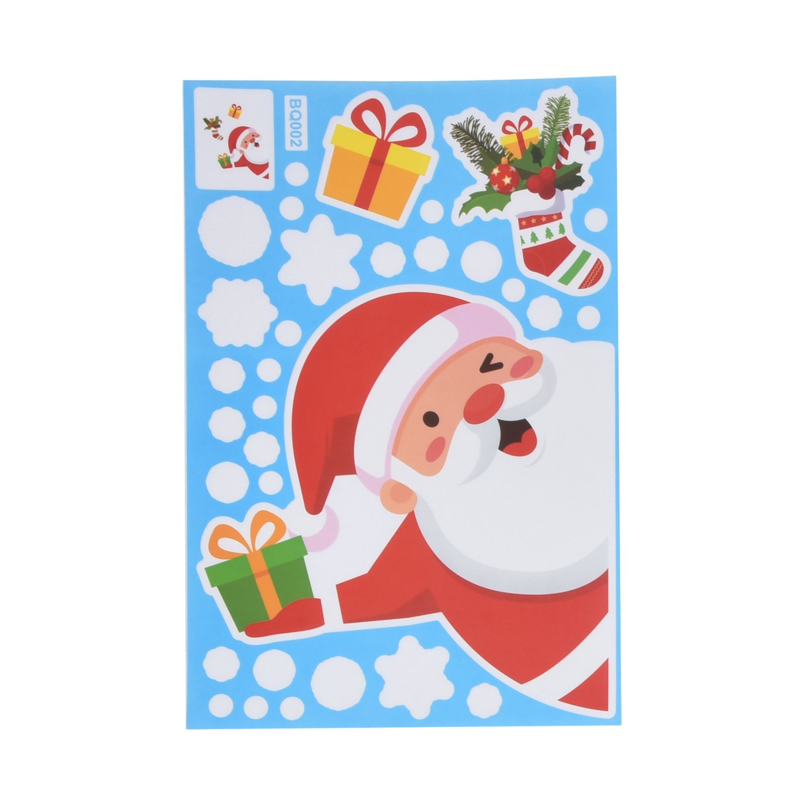 8PCS Christmas Snowman Sticker DIY Window Glass Sticker PVC Decorative Sticker view 14