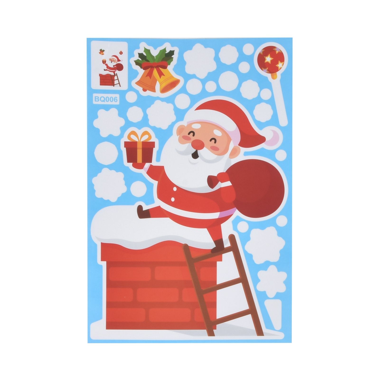 8PCS Christmas Snowman Sticker DIY Window Glass Sticker PVC Decorative Sticker view 15