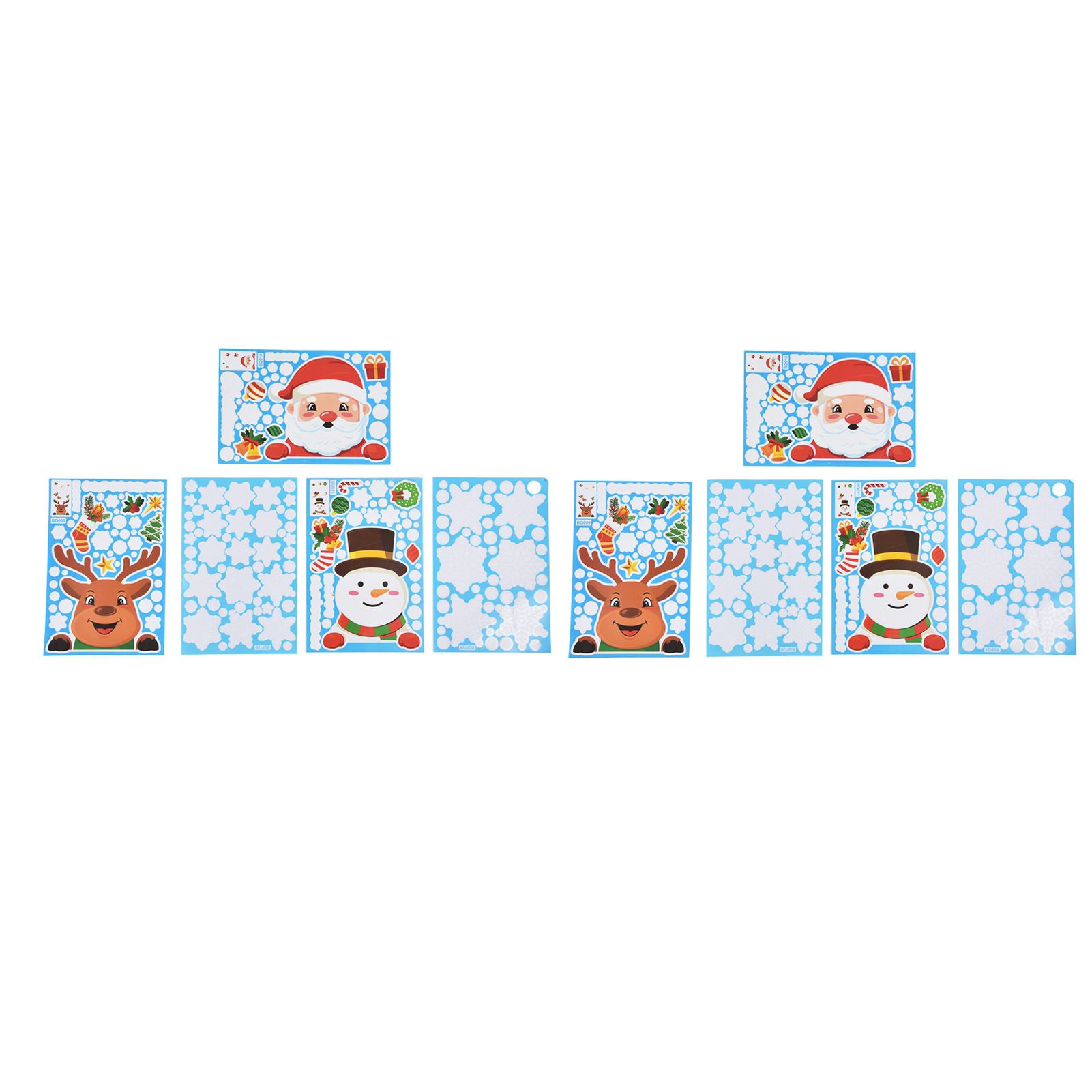 2Set Christmas Sticker DIY Window Glass Sticker Deer Snowman Decorative