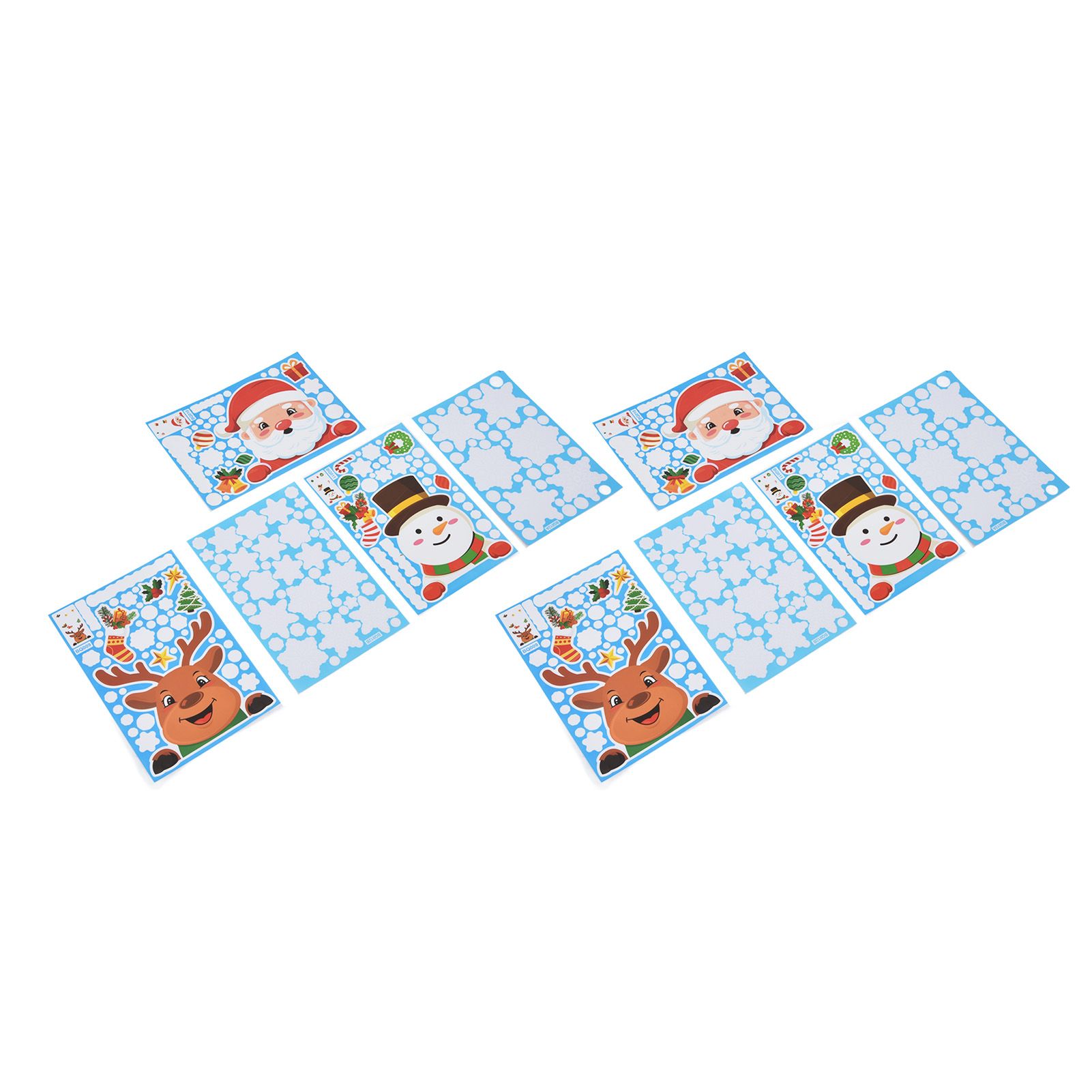2Set Christmas Sticker DIY Window Glass Sticker Deer Snowman Decorative view 2
