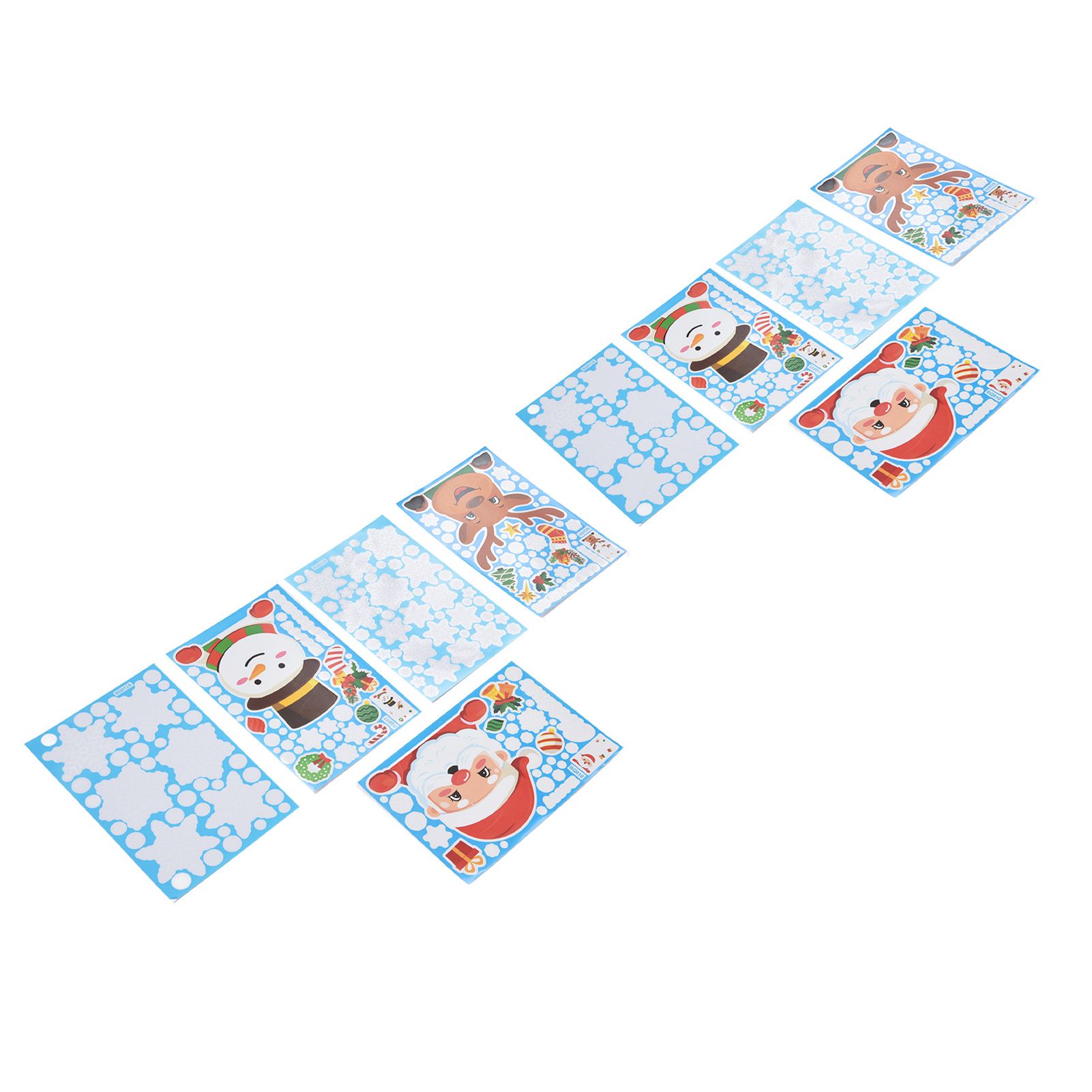 2Set Christmas Sticker DIY Window Glass Sticker Deer Snowman Decorative view 5