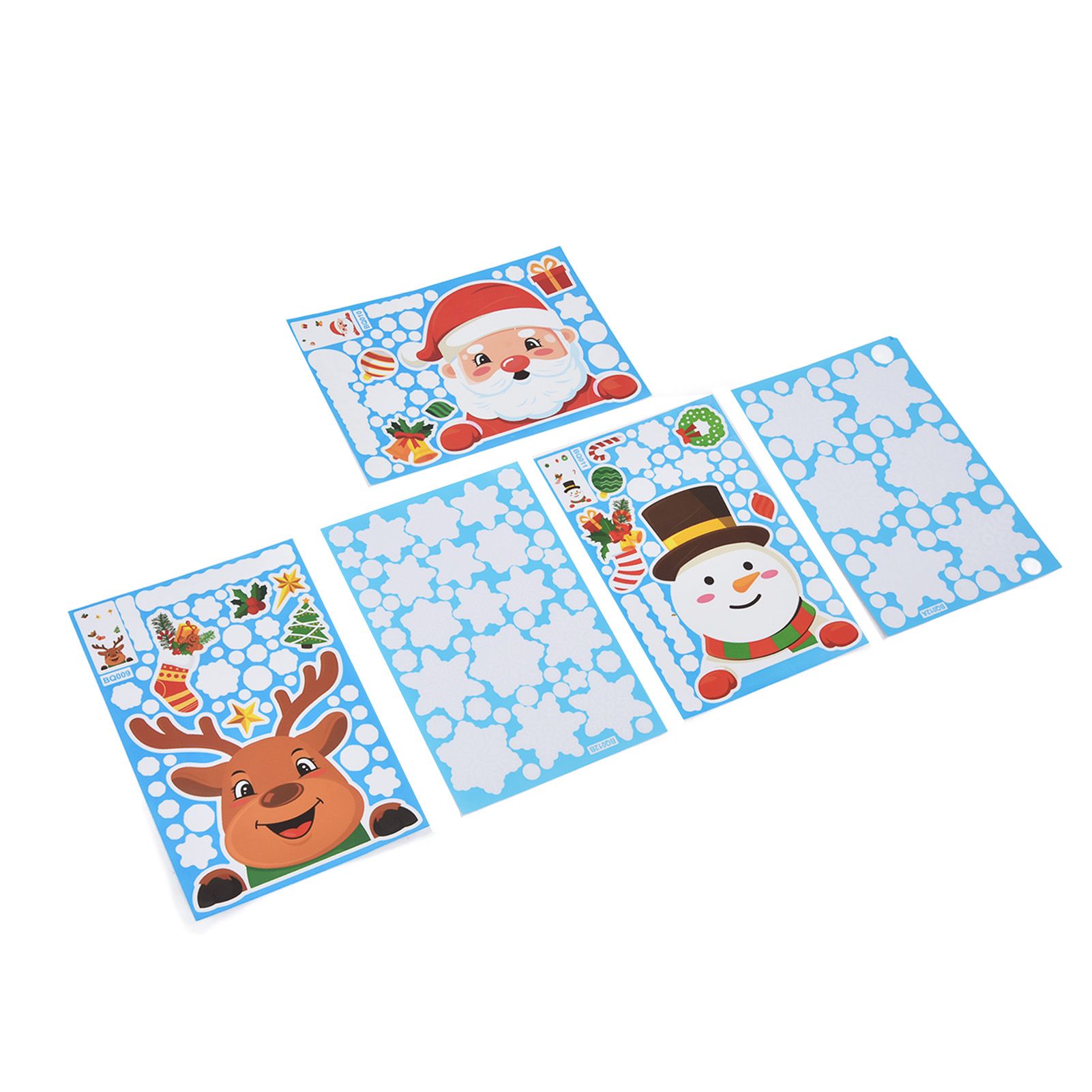 2Set Christmas Sticker DIY Window Glass Sticker Deer Snowman Decorative view 13