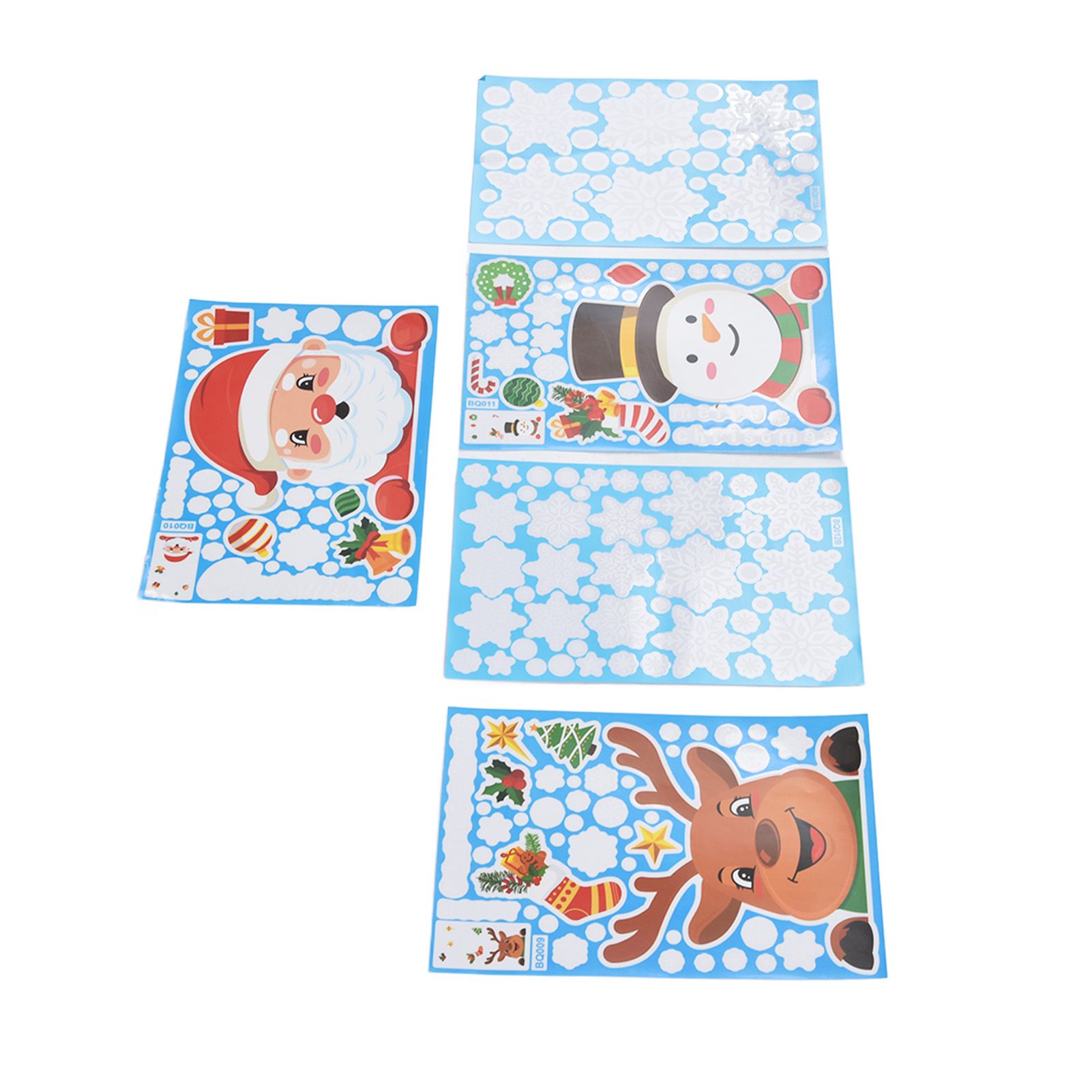 2Set Christmas Sticker DIY Window Glass Sticker Deer Snowman Decorative view 14