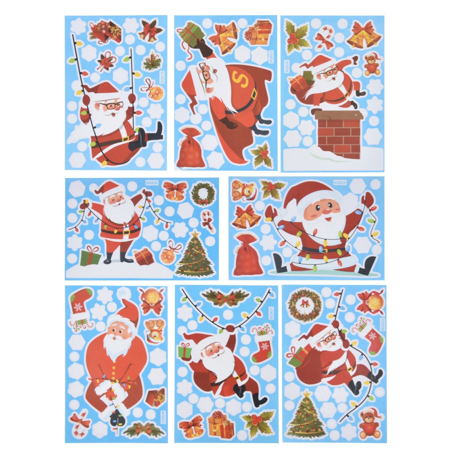 8Pcs Christmas Stickers Cute Patterns Easy to Use Environmentally Friendly view 4