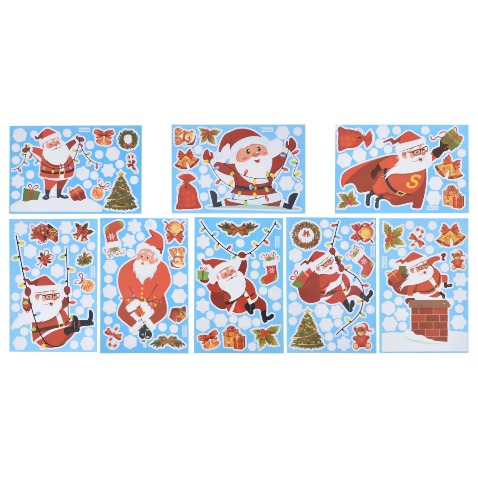 8Pcs Christmas Stickers Cute Patterns Easy to Use Environmentally Friendly view 6