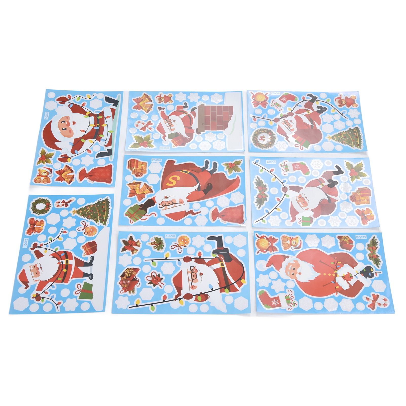 8Pcs Christmas Stickers Cute Patterns Easy to Use Environmentally Friendly view 8