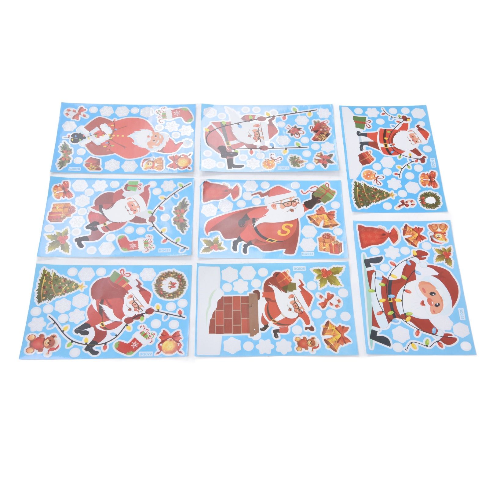 8Pcs Christmas Stickers Cute Patterns Easy to Use Environmentally Friendly view 9