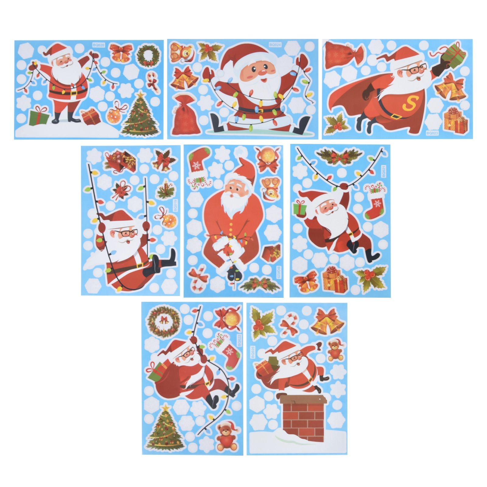 8Pcs Christmas Stickers Cute Patterns Easy to Use Environmentally Friendly view 10