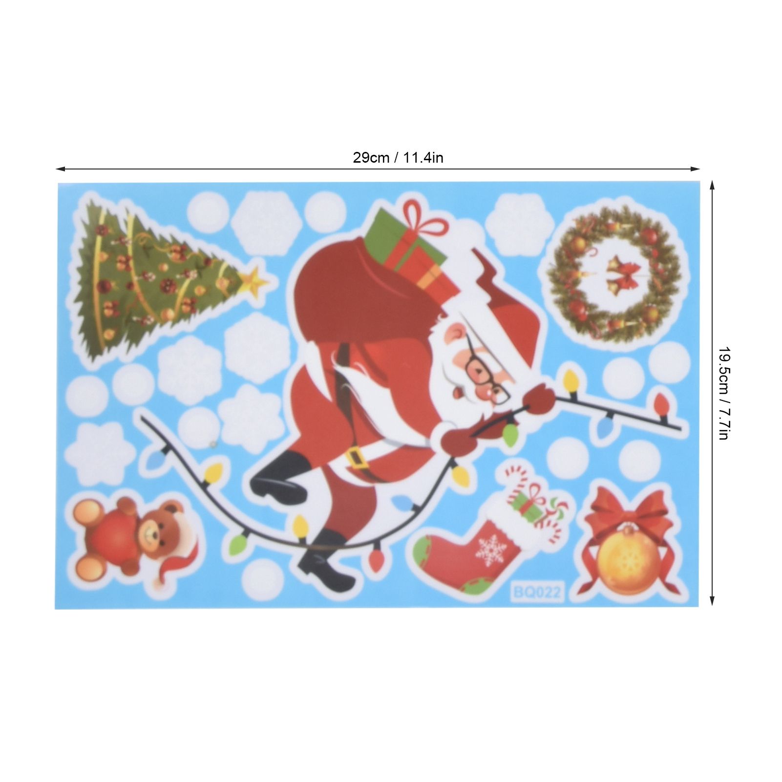 8Pcs Christmas Stickers Cute Patterns Easy to Use Environmentally Friendly view 14
