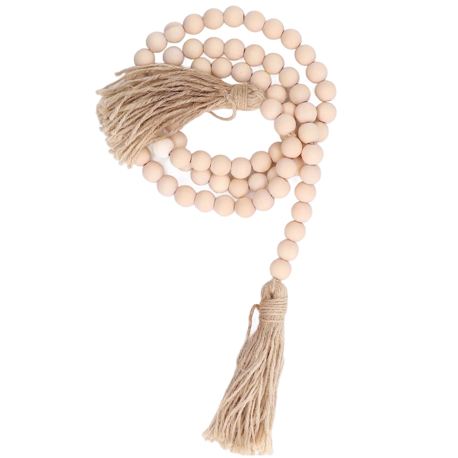 Wood Bead Garland Hand Crafted Fine Workmanship Comfortable Hold Bohemian