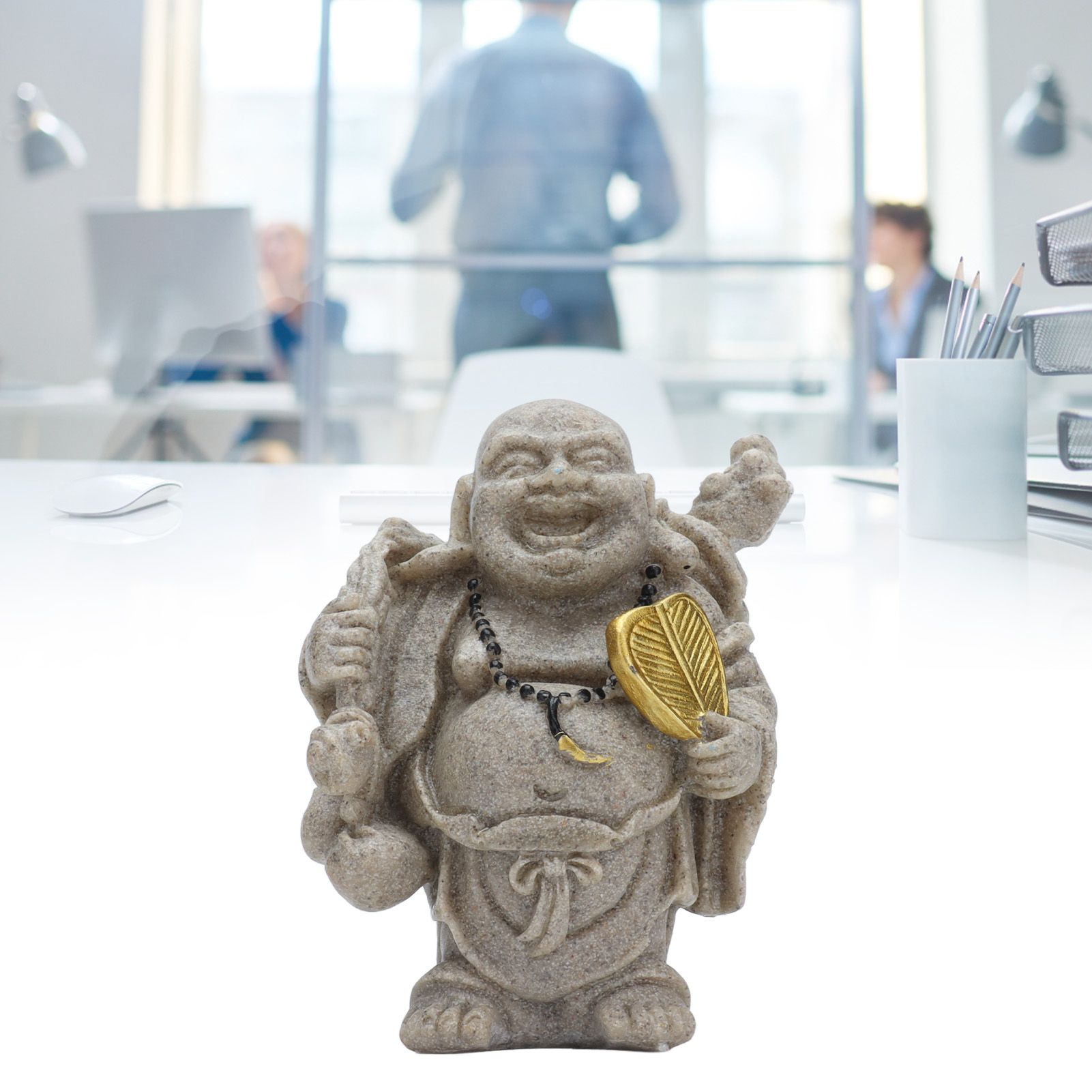 Buddha Statue Resin Mini 8cm Maitreya Laughing Buddha Figurine for Home Office view 11