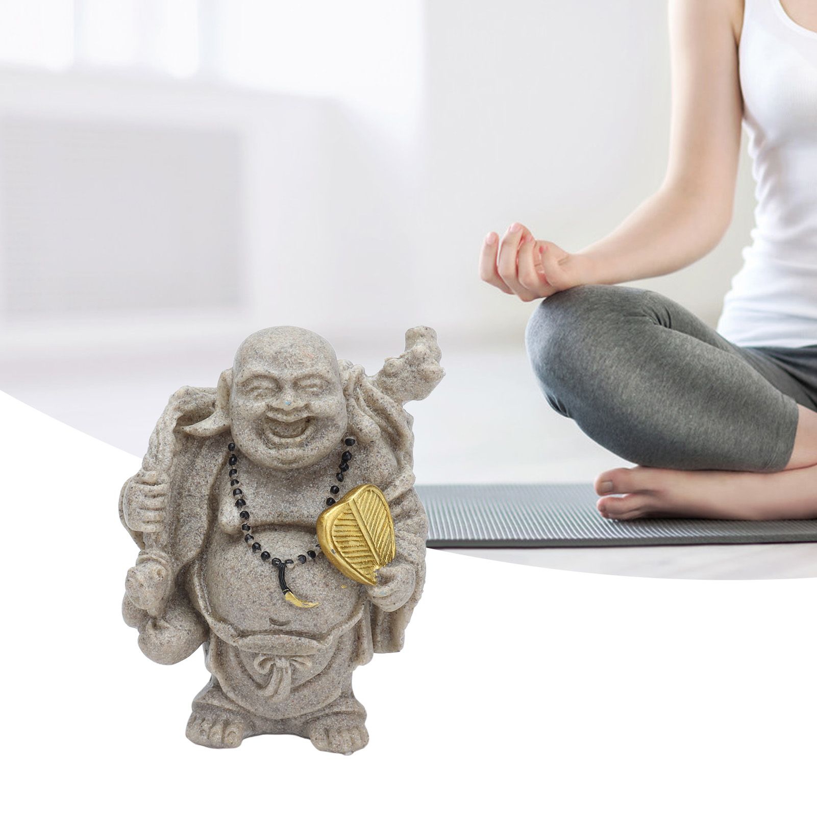 Buddha Statue Resin Mini 8cm Maitreya Laughing Buddha Figurine for Home Office view 12