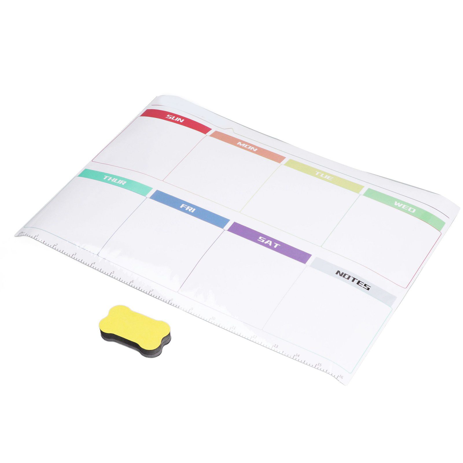 Weekly Calendar Self Adhesive Reusable Weekly Dry Erase Board Paste with view 2