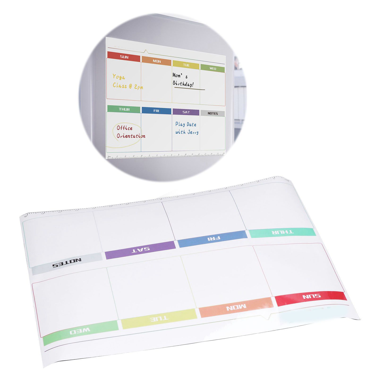 Weekly Calendar Self Adhesive Reusable Weekly Dry Erase Board Paste with view 11