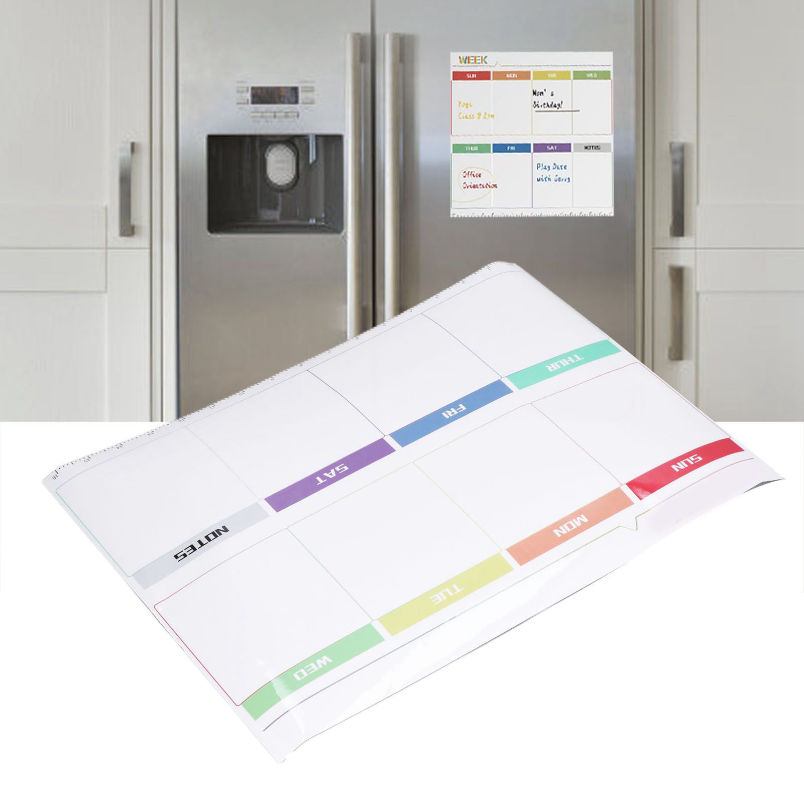 Weekly Calendar Self Adhesive Reusable Weekly Dry Erase Board Paste with view 12