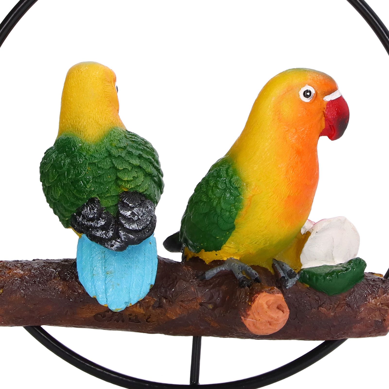 Hanging Parrot Sculpture Hanging Ring Statue for Patio Lawn Home and Garden Decor view 13