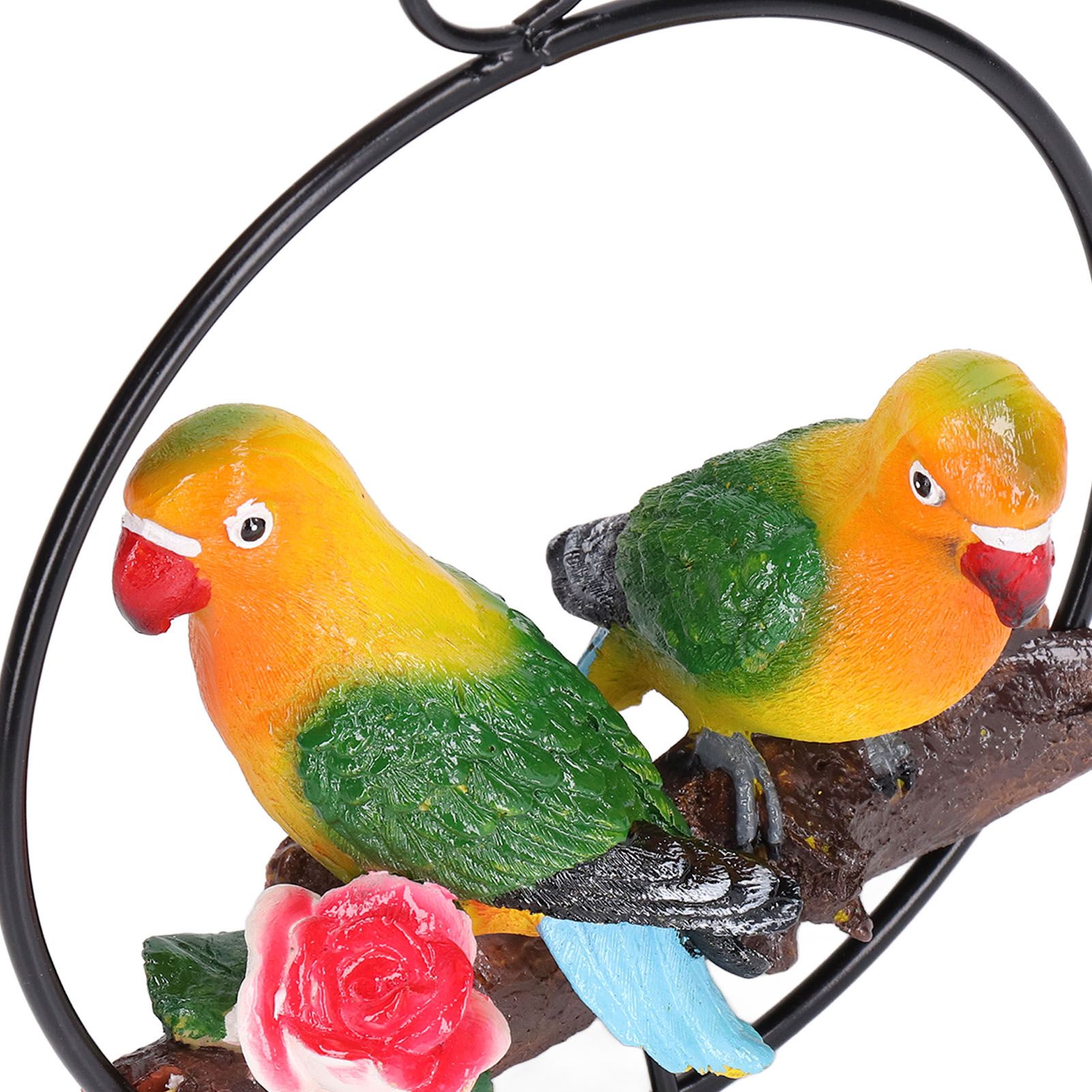 Hanging Parrot Sculpture Hanging Ring Statue for Patio Lawn Home and Garden Decor view 14