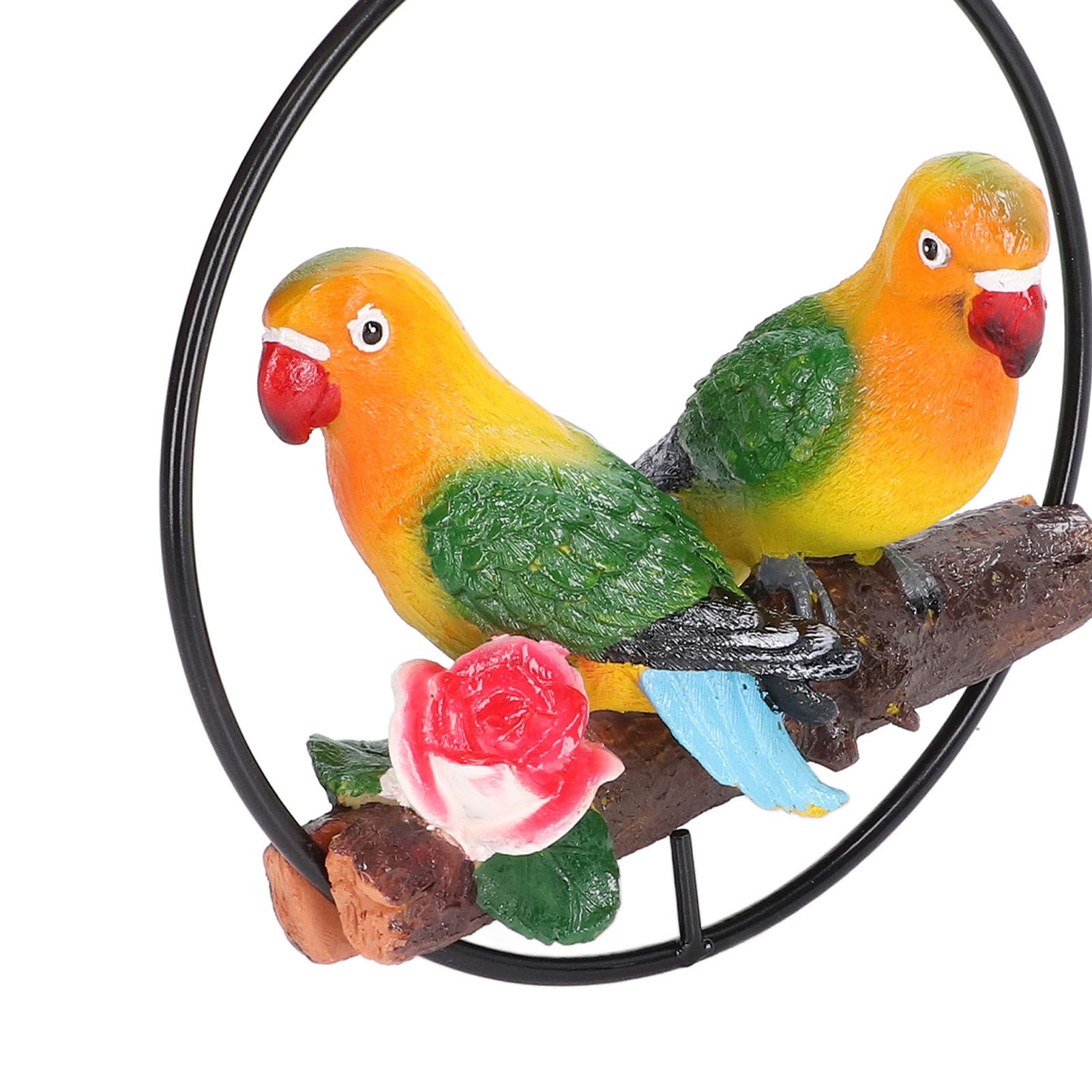 Hanging Parrot Sculpture Hanging Ring Statue for Patio Lawn Home and Garden Decor view 15
