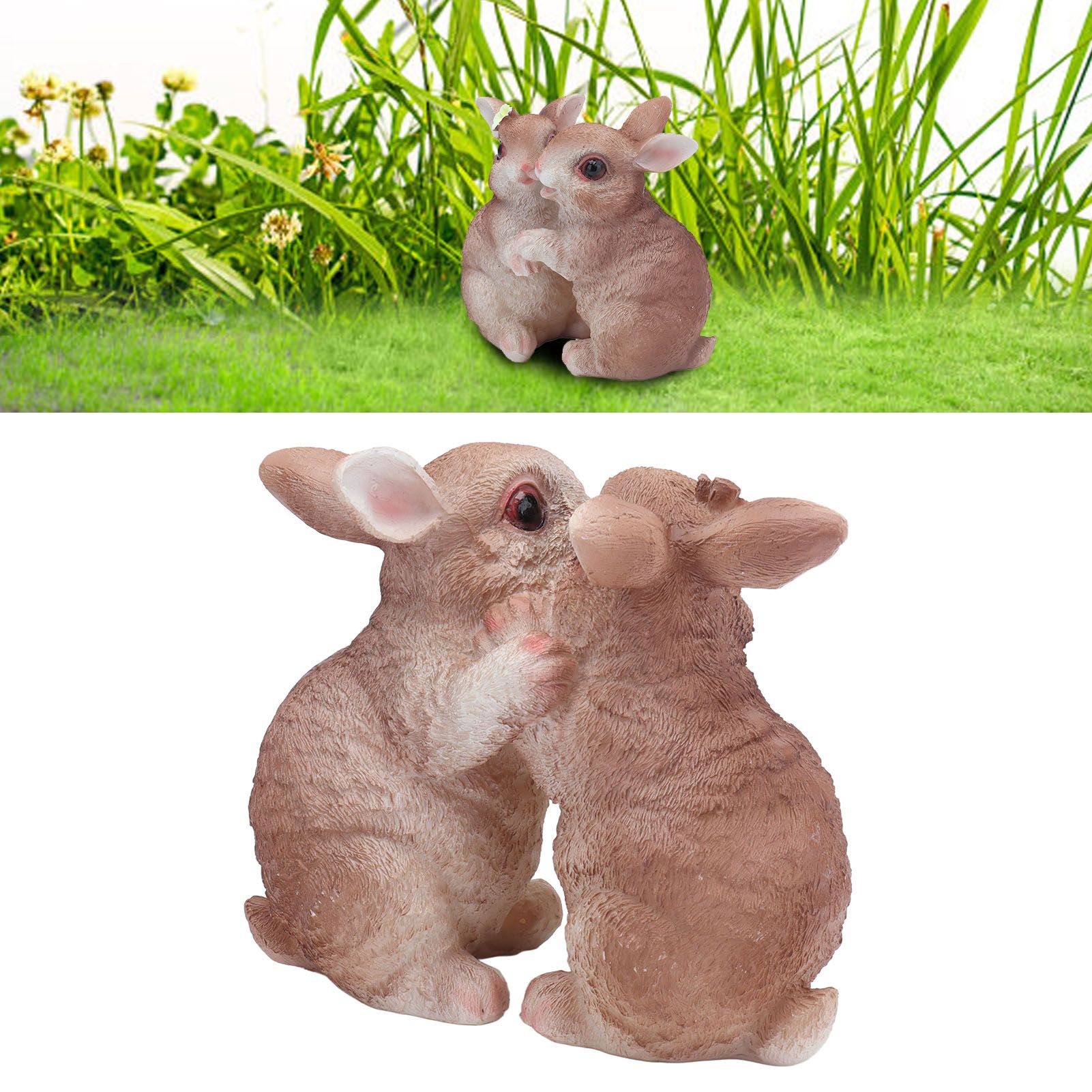 Garden Bunny Statues Resin Crafts Decorations Potted Landscaping Sculpture view 11
