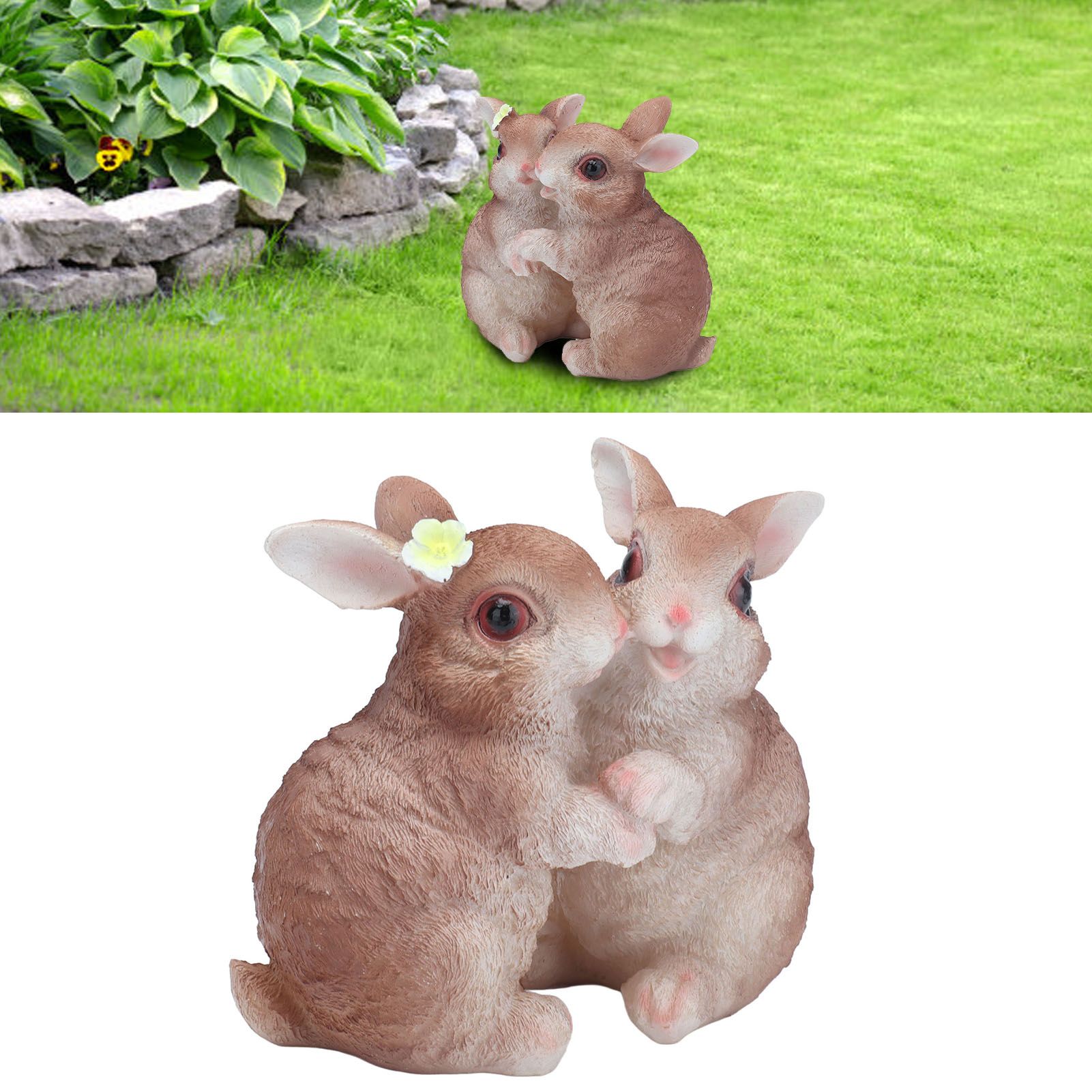 Garden Bunny Statues Resin Crafts Decorations Potted Landscaping Sculpture view 12