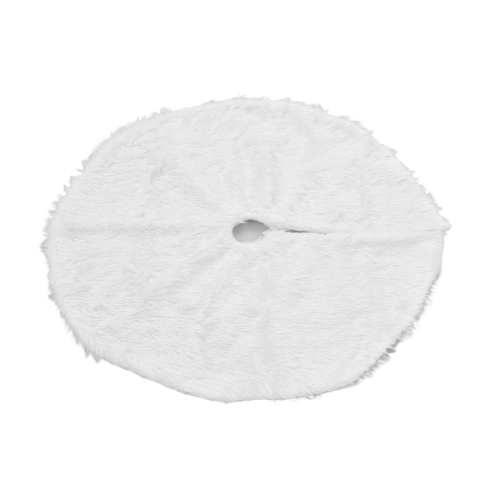 Christmas Tree Skirt Snowy White Christmas Tree Mat for Xmas Festive Holiday view 4