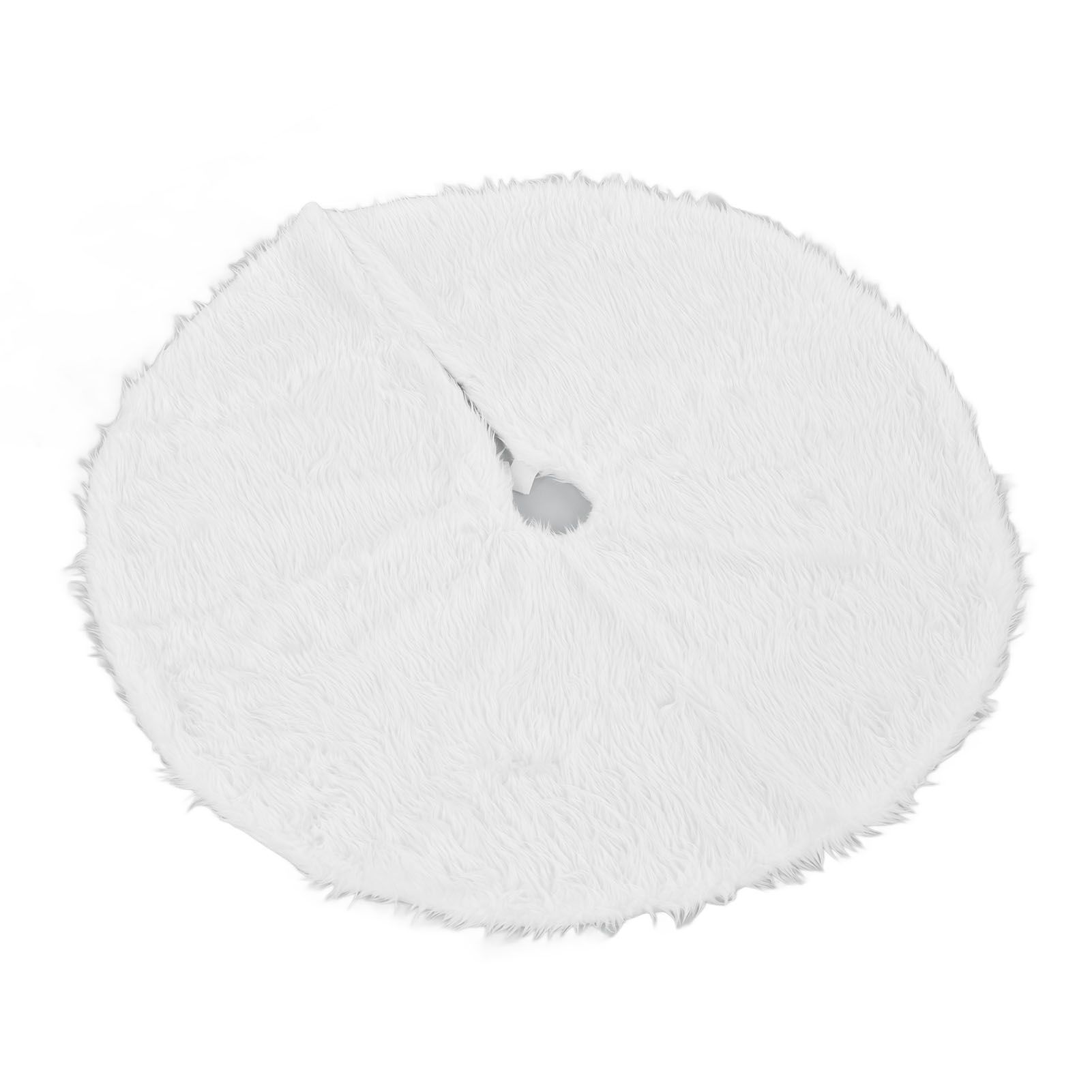 Christmas Tree Skirt Snowy White Christmas Tree Mat for Xmas Festive Holiday view 6