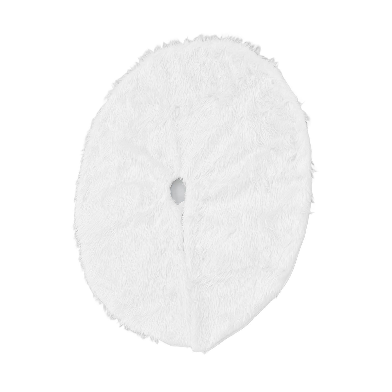 Christmas Tree Skirt Snowy White Christmas Tree Mat for Xmas Festive Holiday view 7
