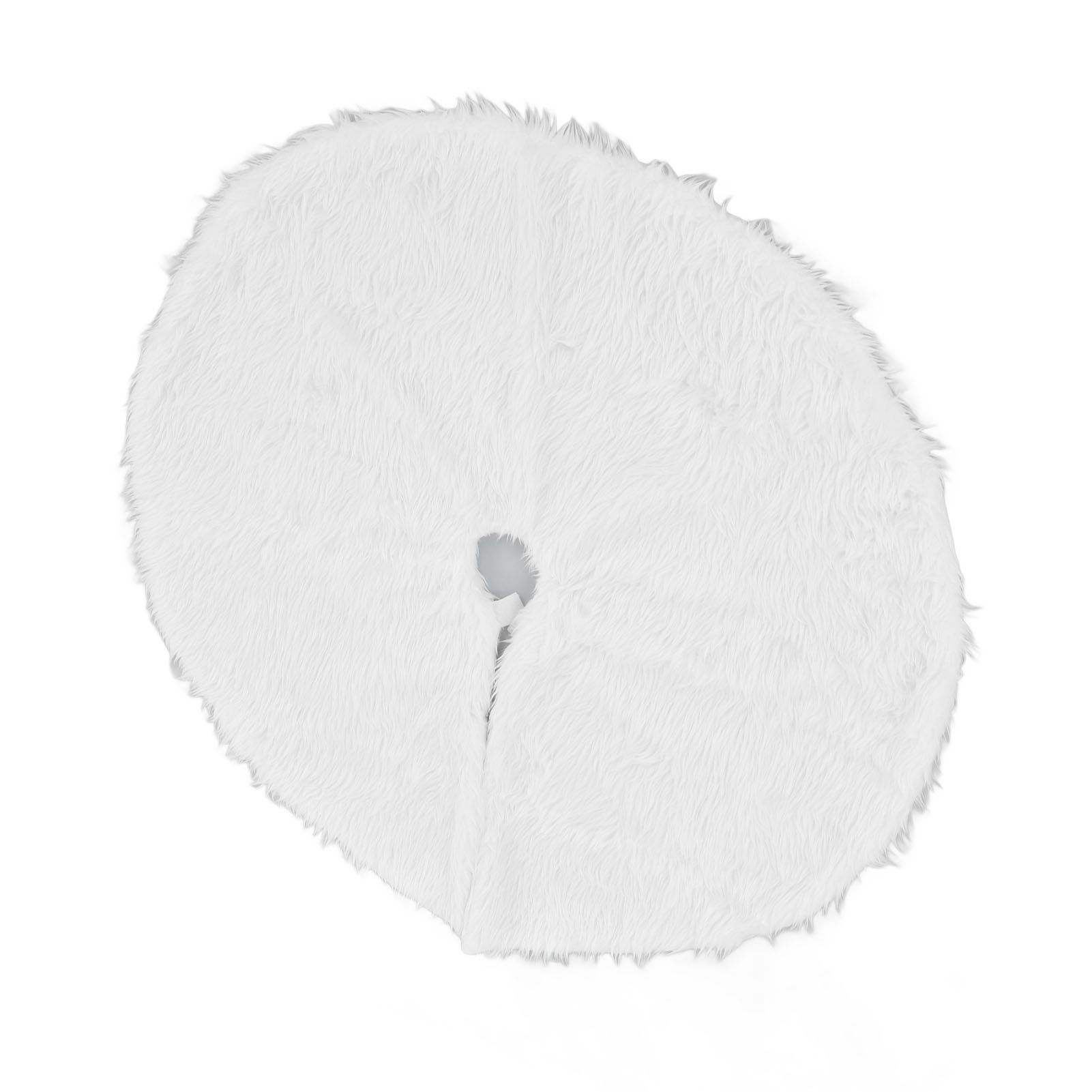 Christmas Tree Skirt Snowy White Christmas Tree Mat for Xmas Festive Holiday view 8