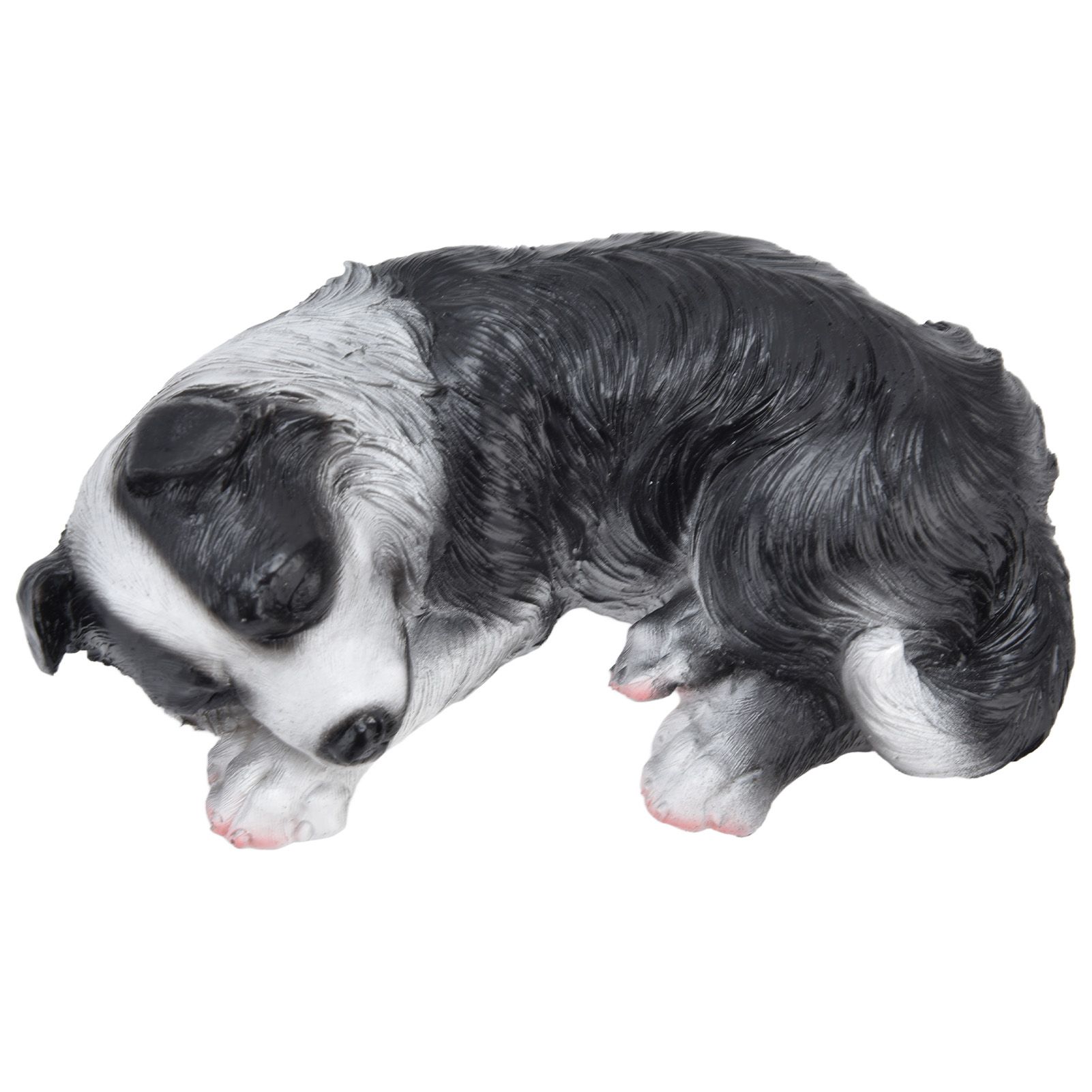 Dog Ornament Textured Exquisite Vivid Real Cute Dog Statue for Garden Lawn — image 1