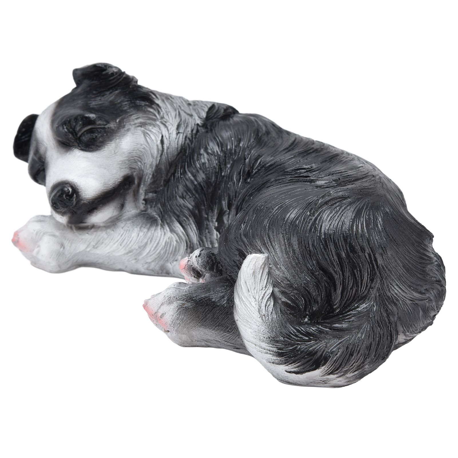 Dog Ornament Textured Exquisite Vivid Real Cute Dog Statue for Garden Lawn view 4