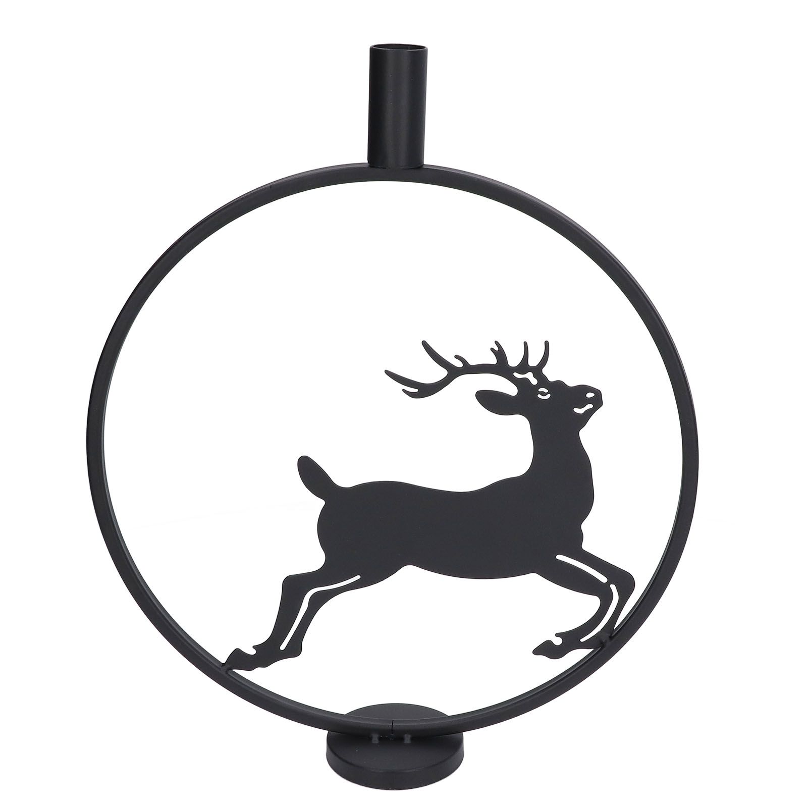 Deer Candle Holder Black European Style Tealight Holder Wall Decoration for view 3