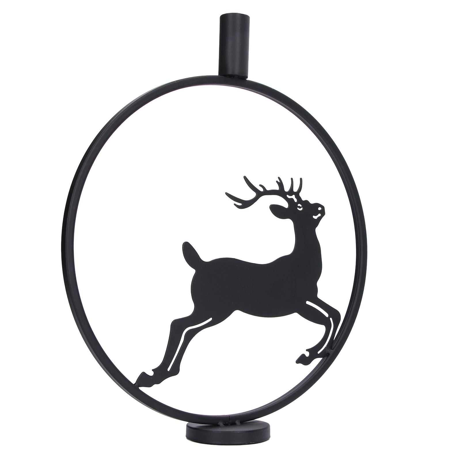 Deer Candle Holder Black European Style Tealight Holder Wall Decoration for view 4