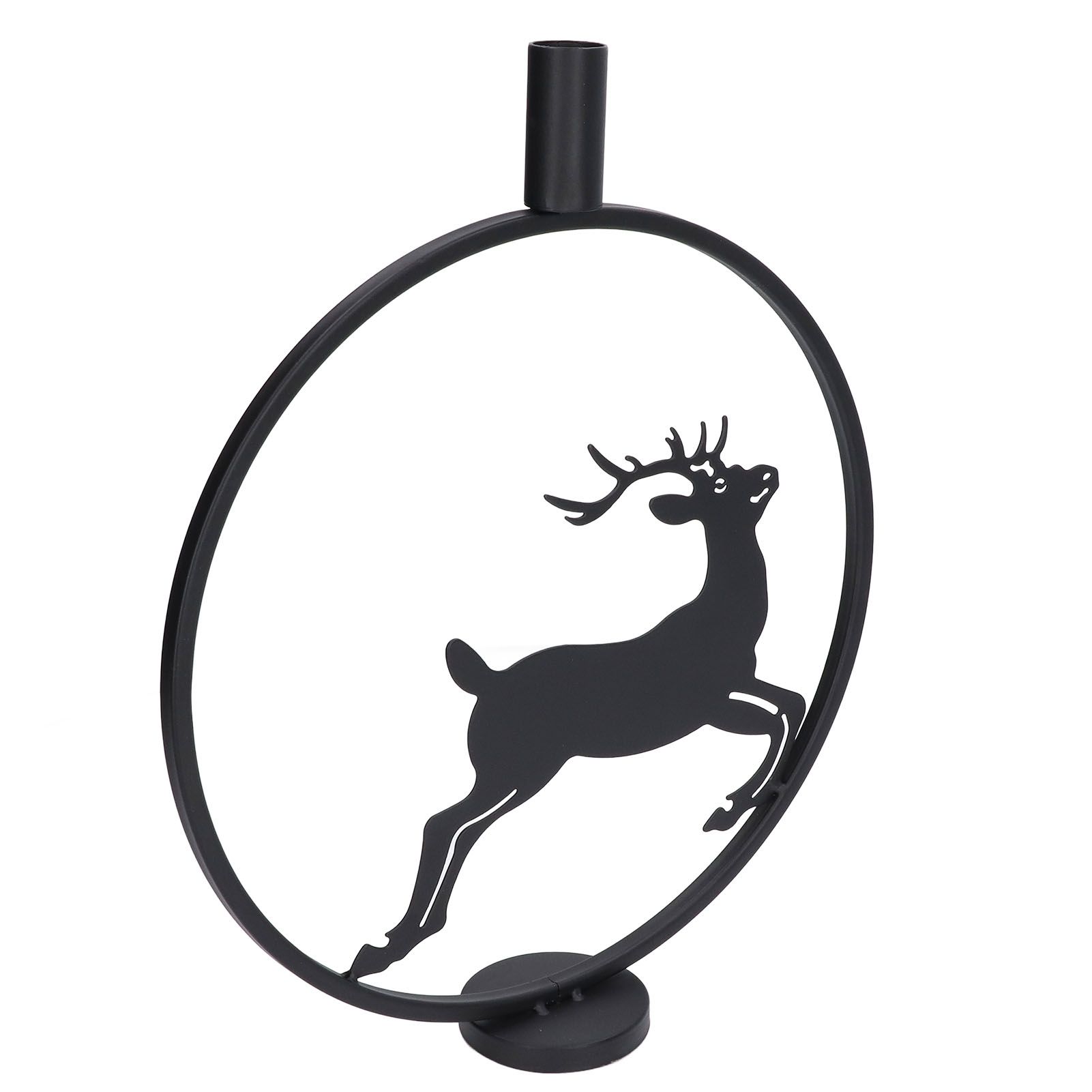 Deer Candle Holder Black European Style Tealight Holder Wall Decoration for view 5