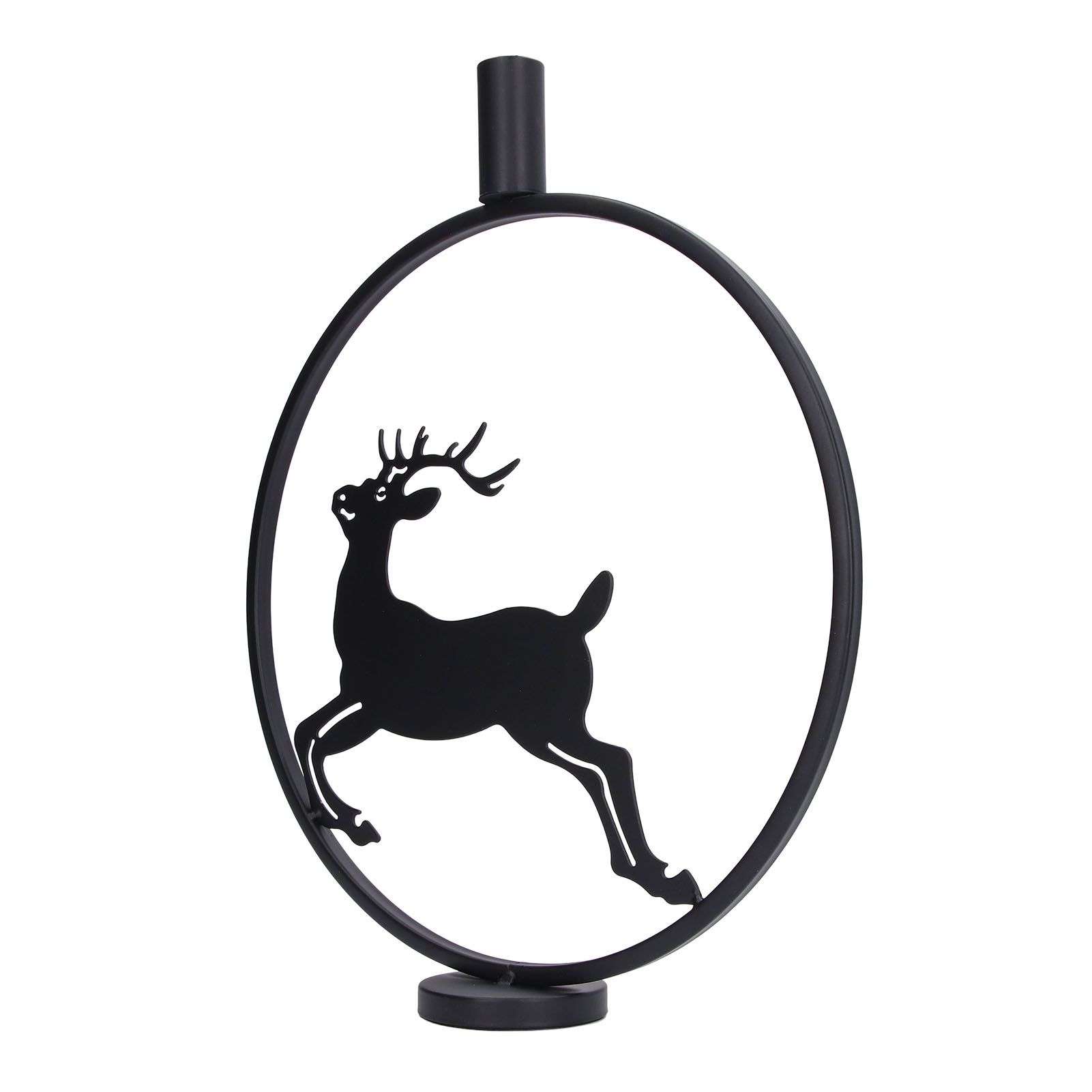 Deer Candle Holder Black European Style Tealight Holder Wall Decoration for view 6