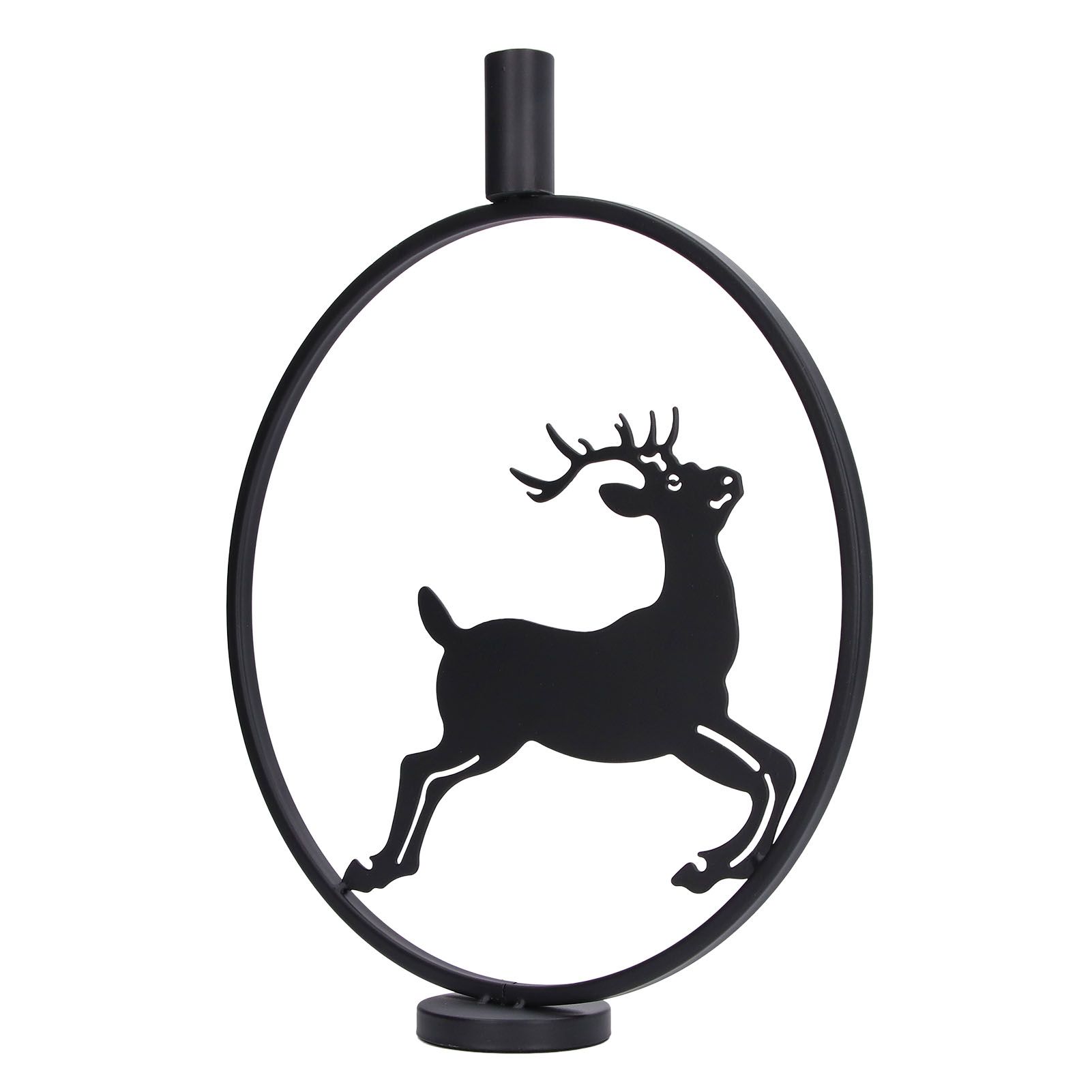 Deer Candle Holder Black European Style Tealight Holder Wall Decoration for view 7