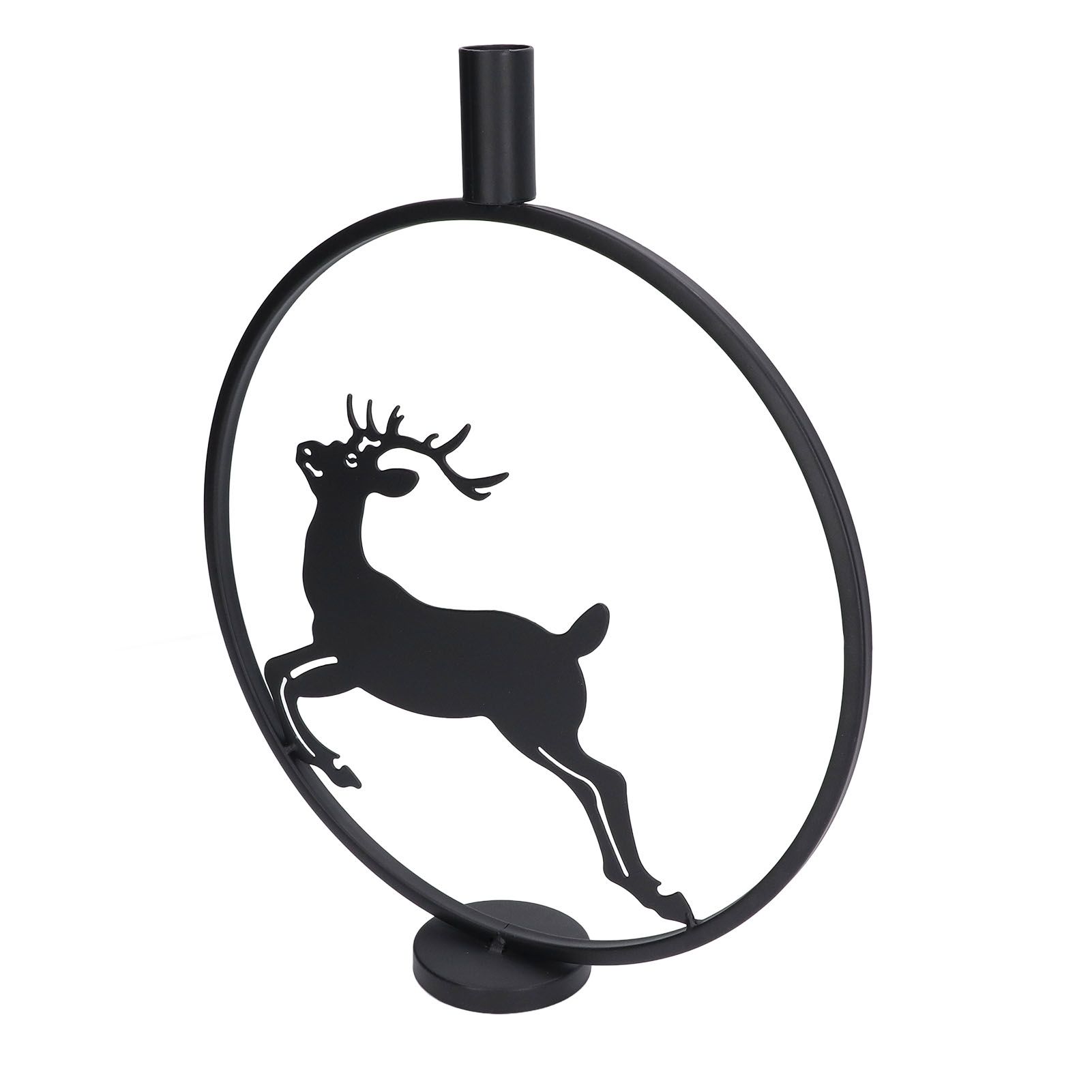 Deer Candle Holder Black European Style Tealight Holder Wall Decoration for view 9