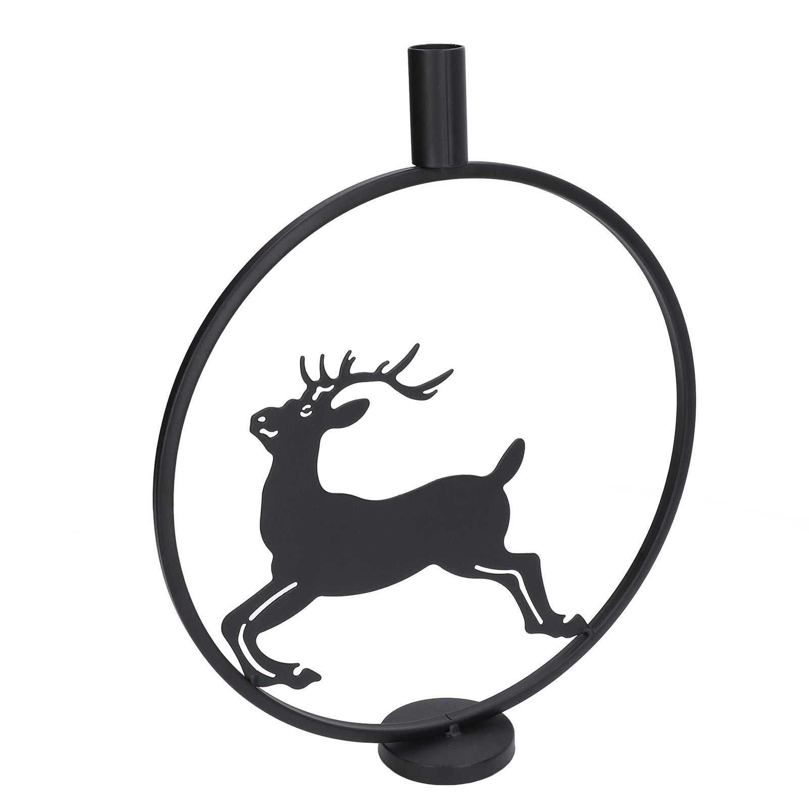 Deer Candle Holder Black European Style Tealight Holder Wall Decoration for view 10