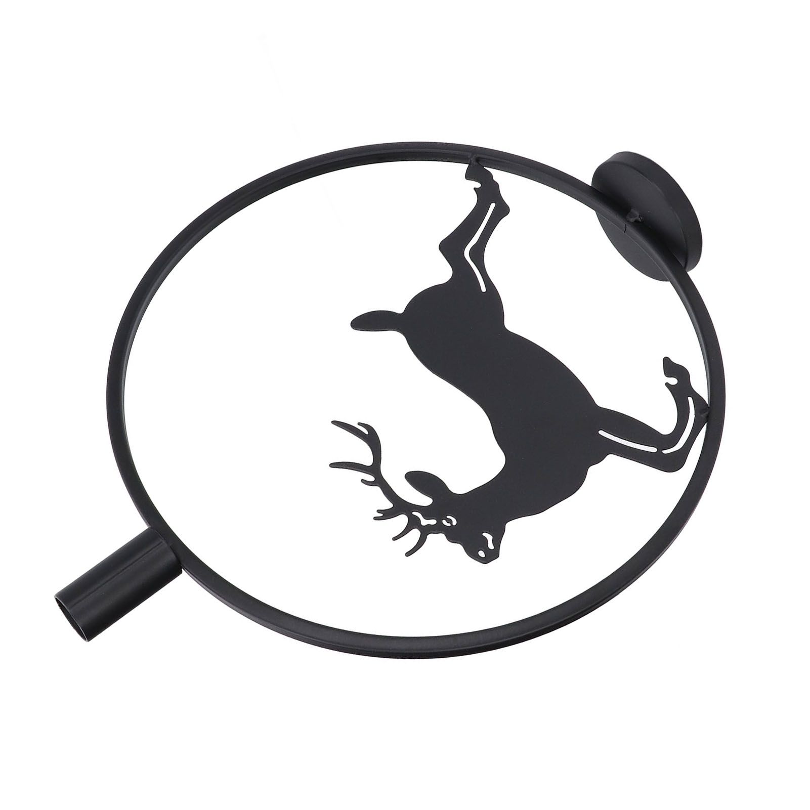 Deer Candle Holder Black European Style Tealight Holder Wall Decoration for view 15