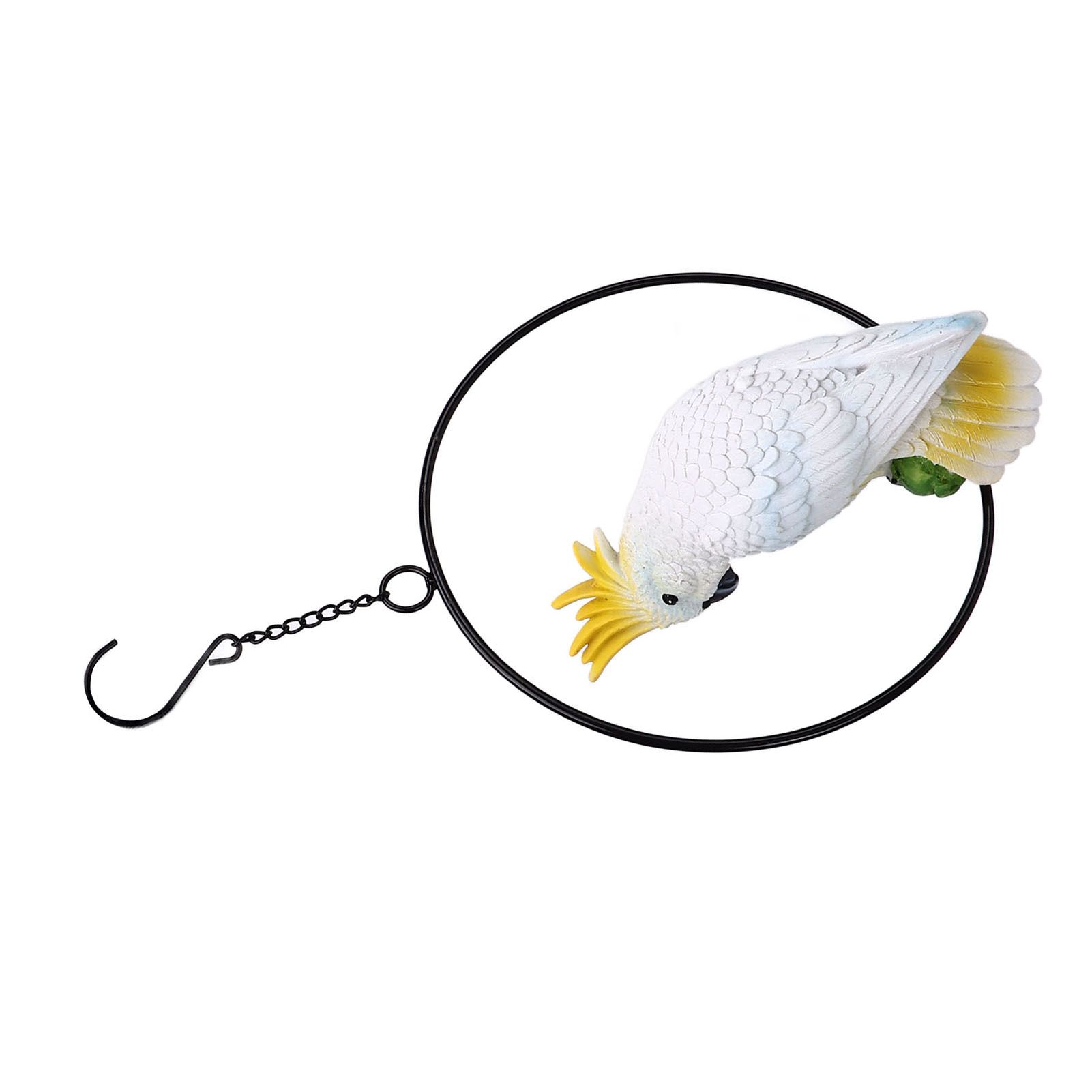 Iron Ring Parrots Decor Bright Texture Waterproof Iron Ring Parrots Resin view 2