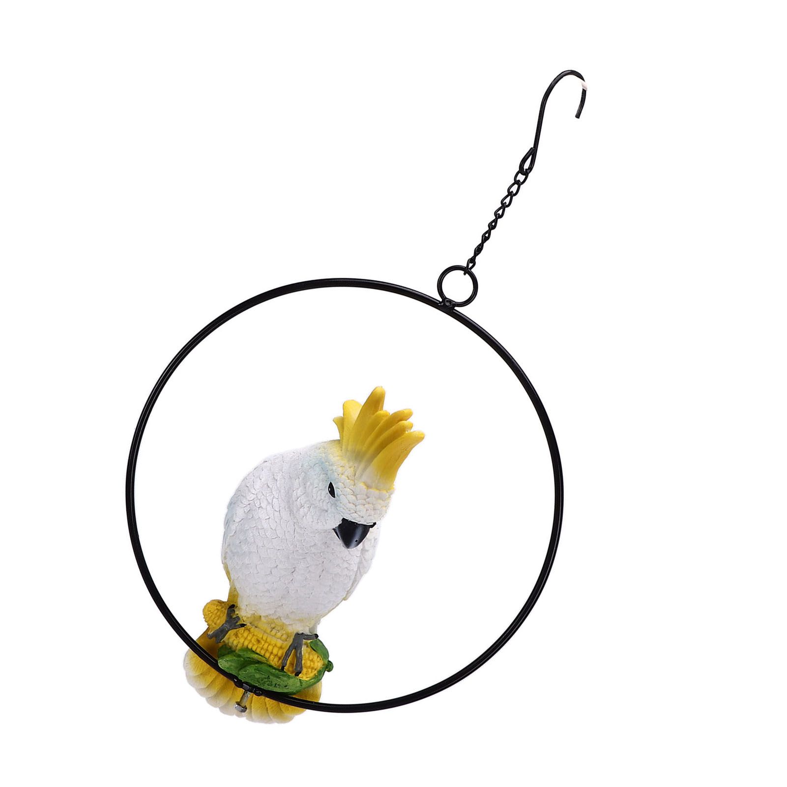 Iron Ring Parrots Decor Bright Texture Waterproof Iron Ring Parrots Resin view 3