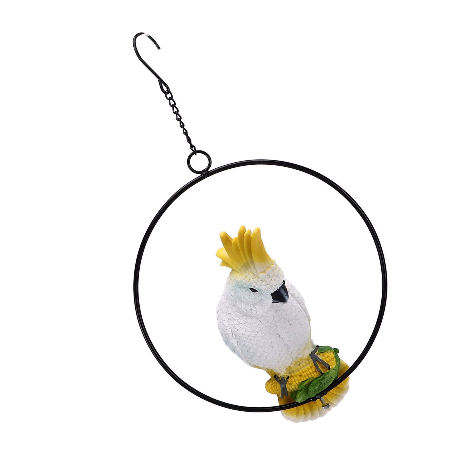 Iron Ring Parrots Decor Bright Texture Waterproof Iron Ring Parrots Resin view 4