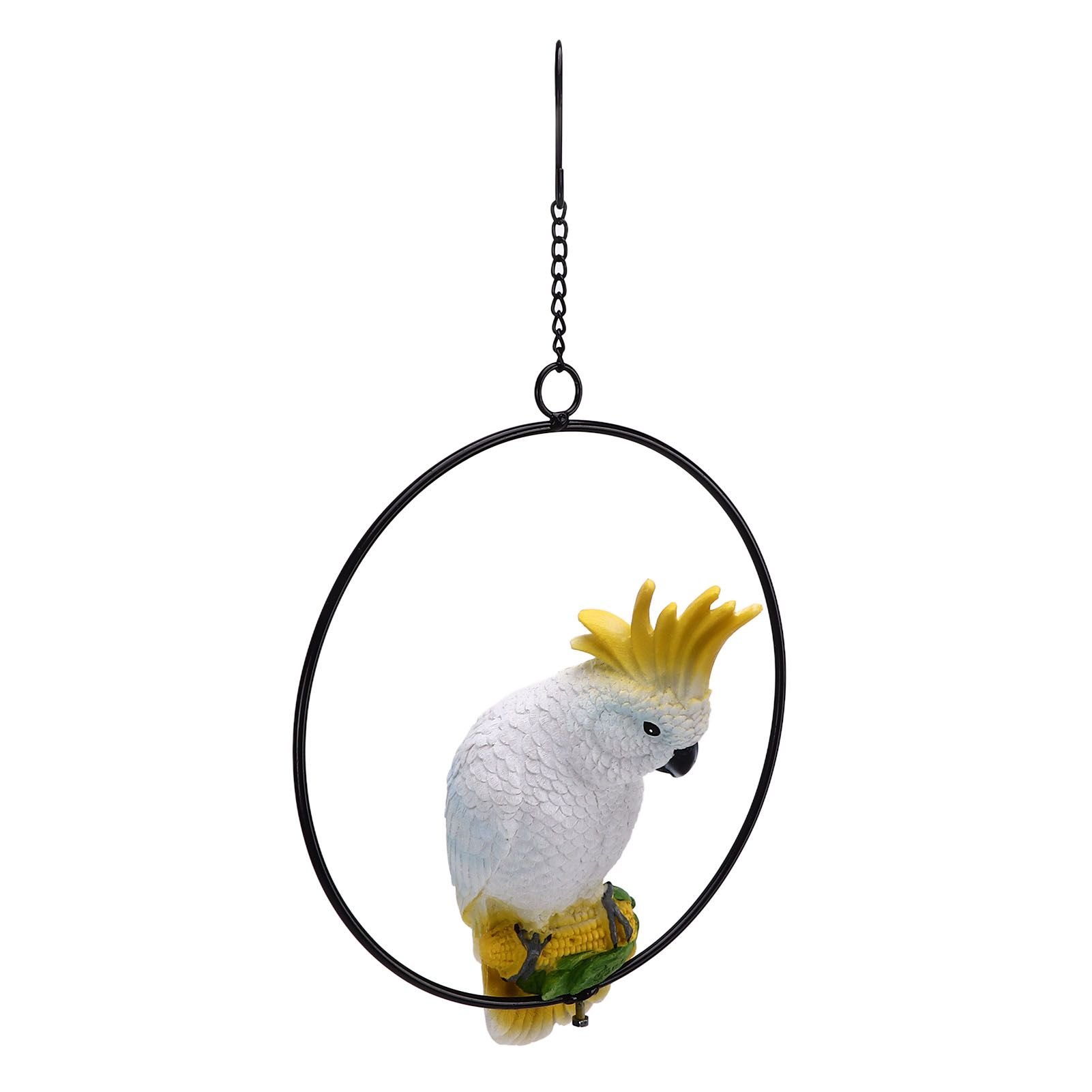 Iron Ring Parrots Decor Bright Texture Waterproof Iron Ring Parrots Resin view 5