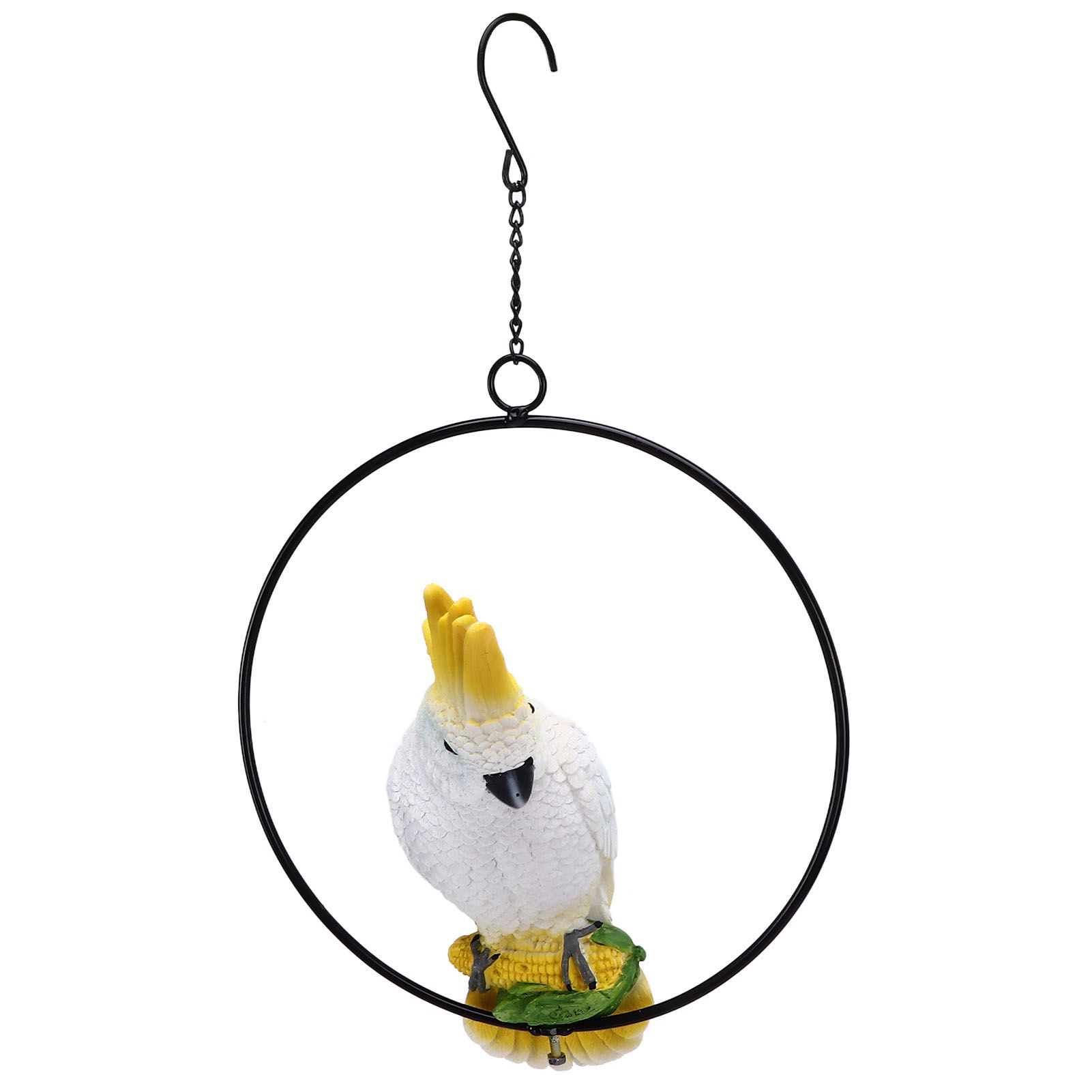 Iron Ring Parrots Decor Bright Texture Waterproof Iron Ring Parrots Resin view 8
