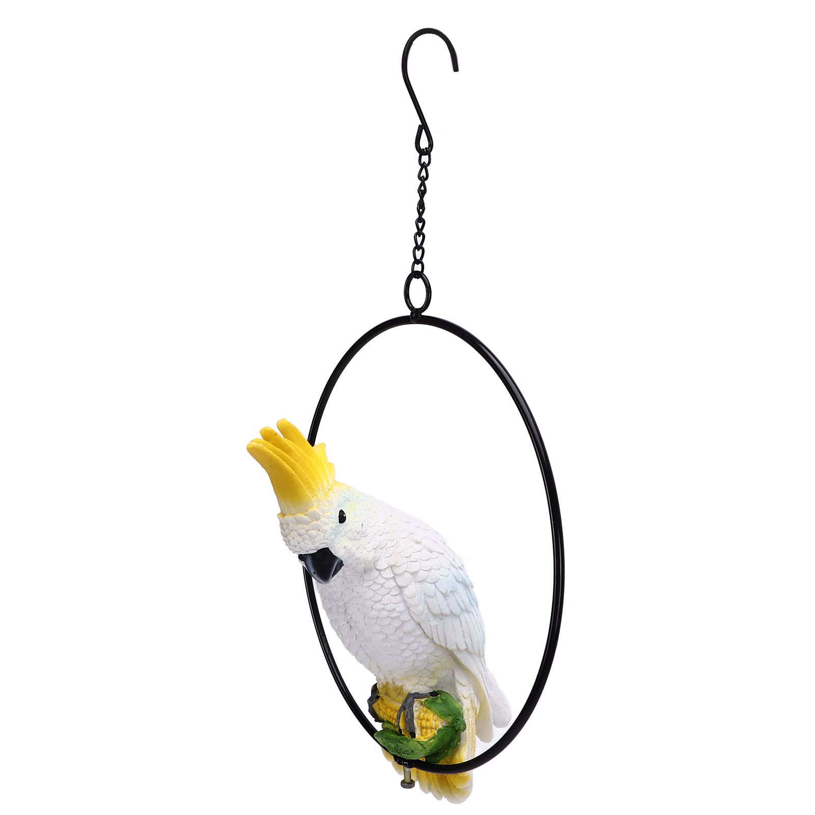 Iron Ring Parrots Decor Bright Texture Waterproof Iron Ring Parrots Resin view 9