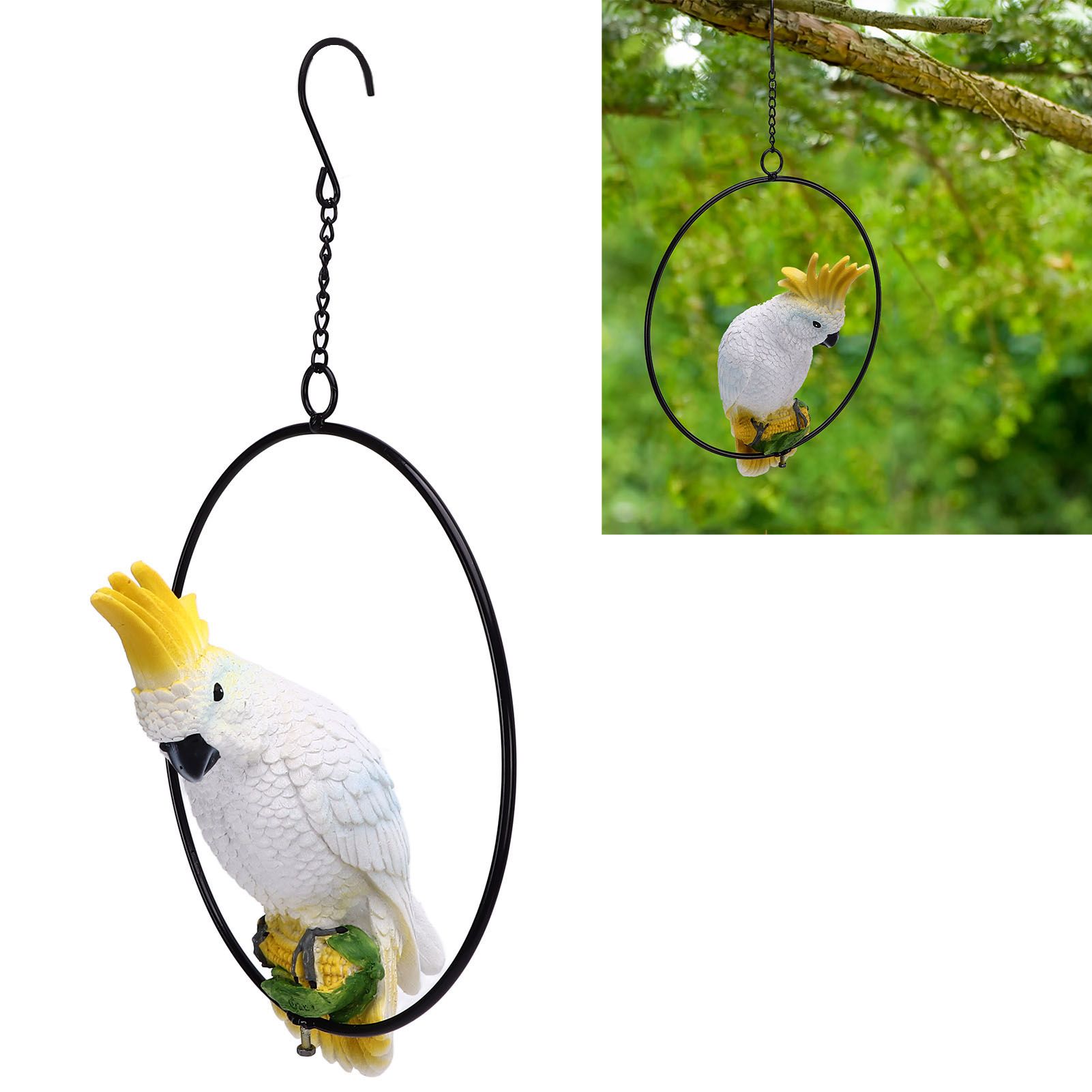 Iron Ring Parrots Decor Bright Texture Waterproof Iron Ring Parrots Resin view 11
