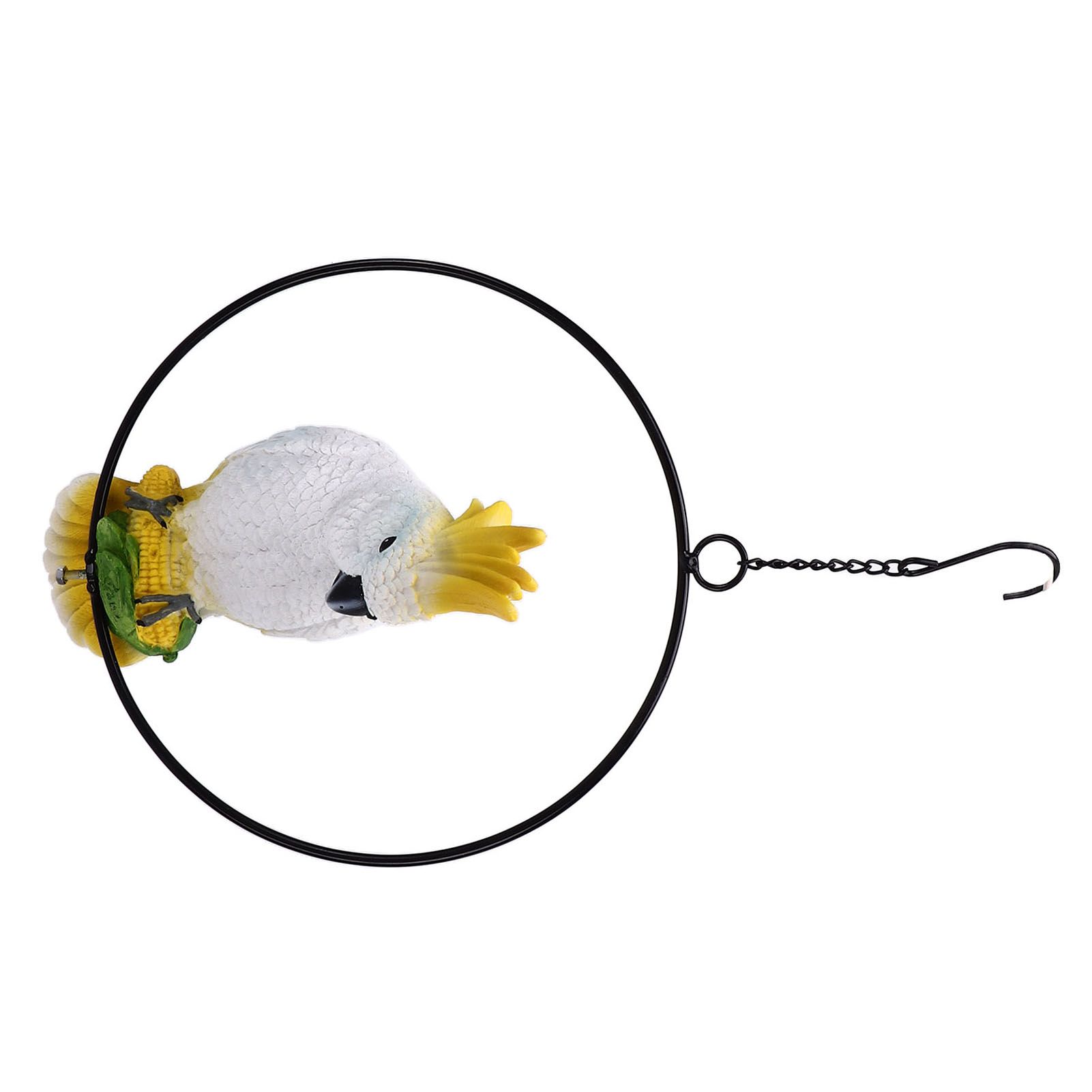 Iron Ring Parrots Decor Bright Texture Waterproof Iron Ring Parrots Resin view 15