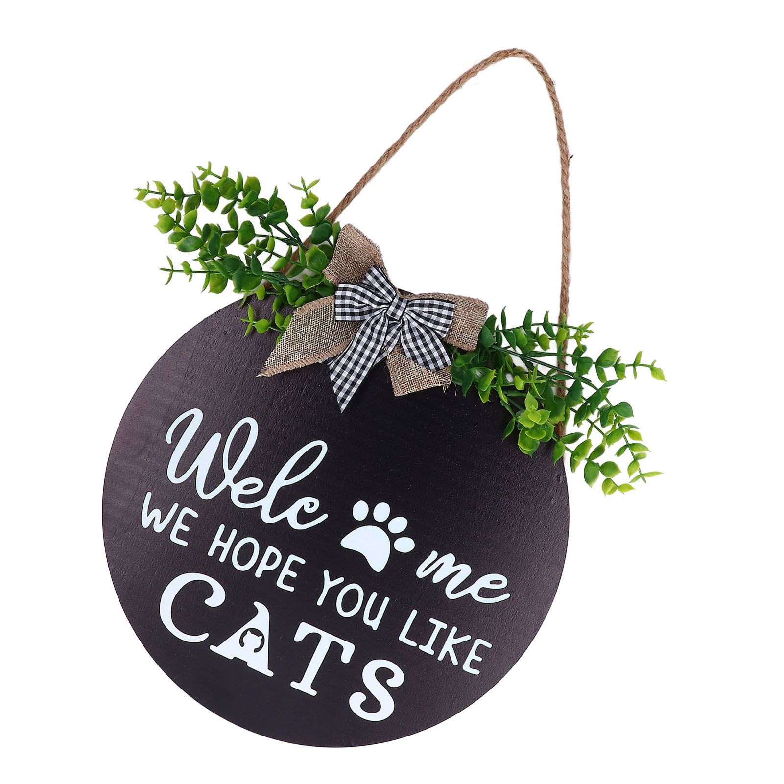 Rustic Welcome Wreath Sign Lovely Farmhouse Front Porch Decoration for Home view 2